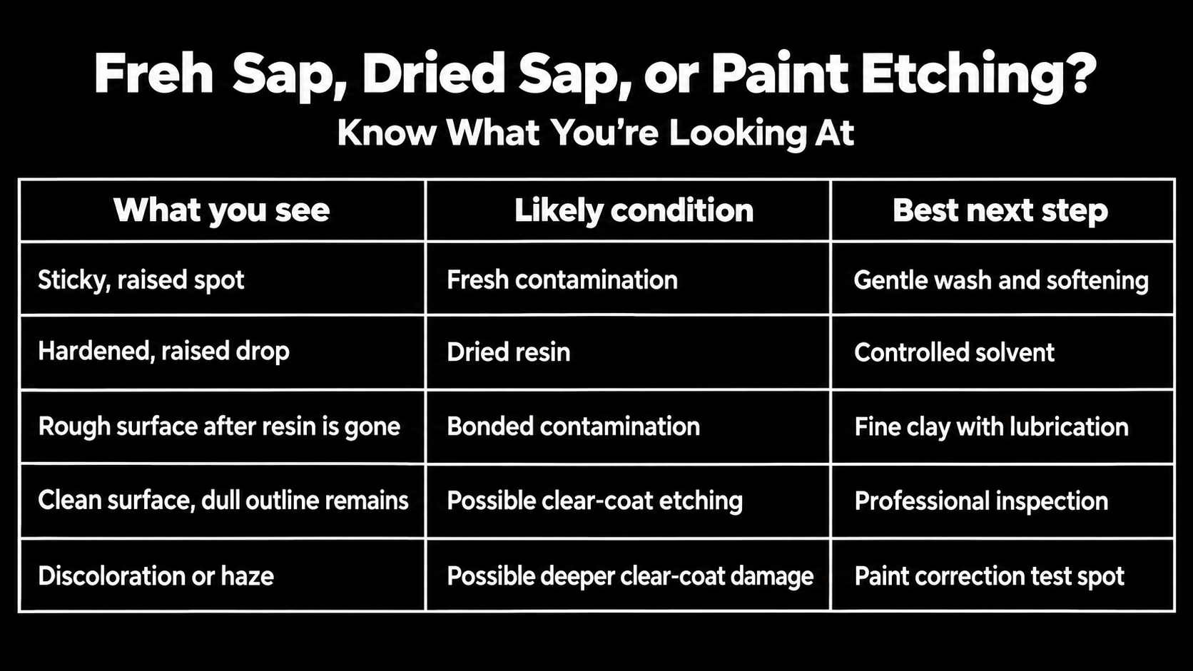What Not to Use on Tree Sap