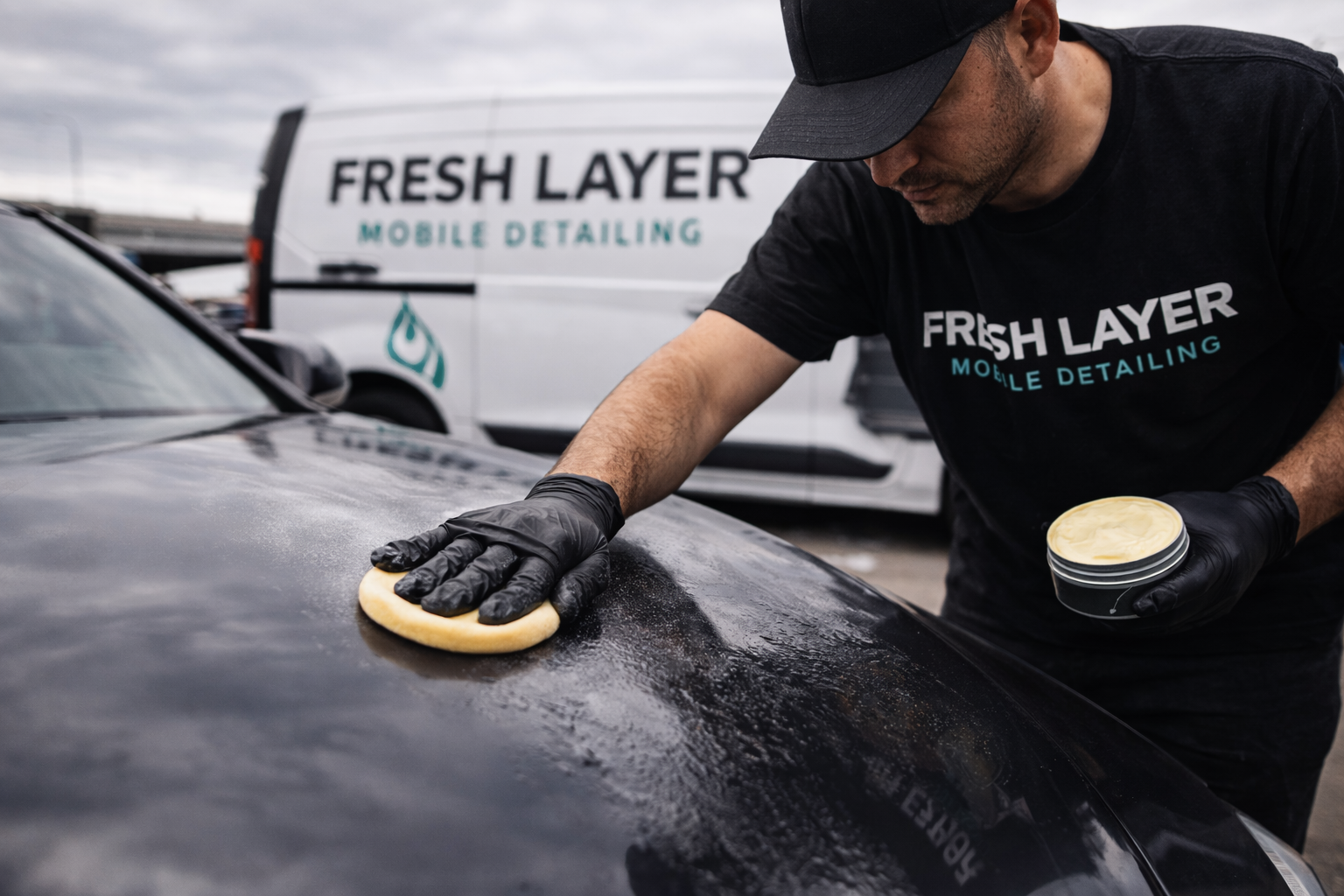 waxing black car in san diego