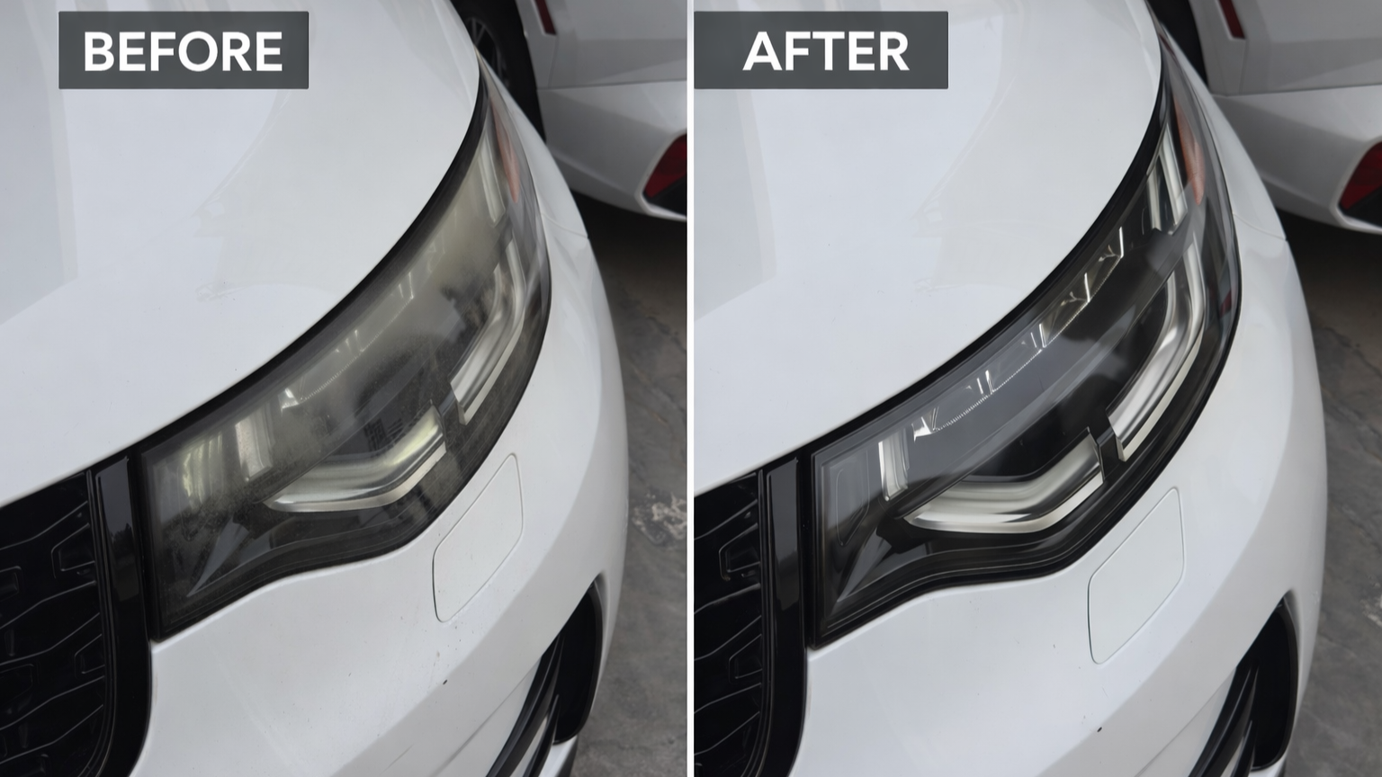 headlight restoration before and after