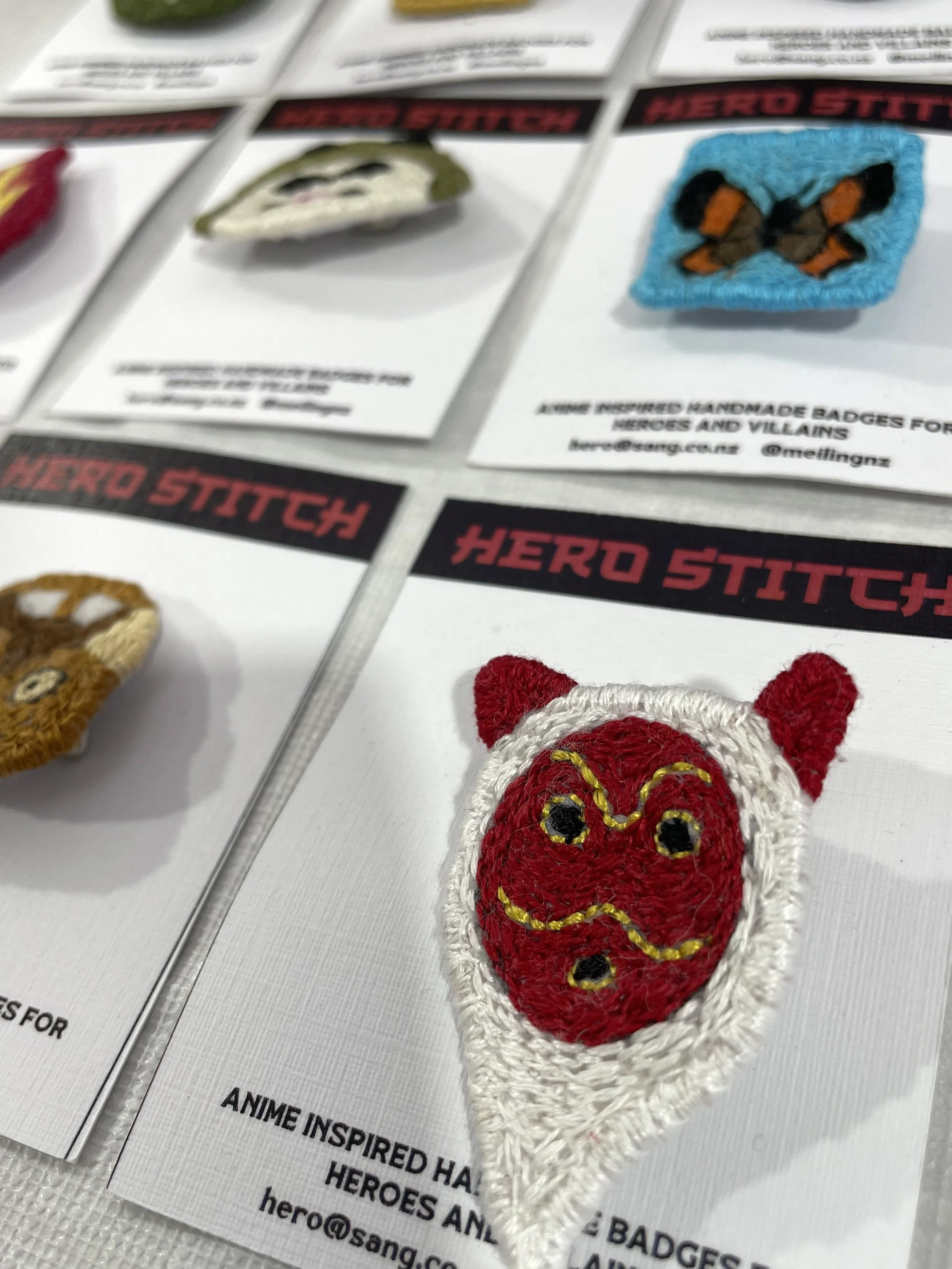 Hero Stitch-anime inspired embroidered badges
