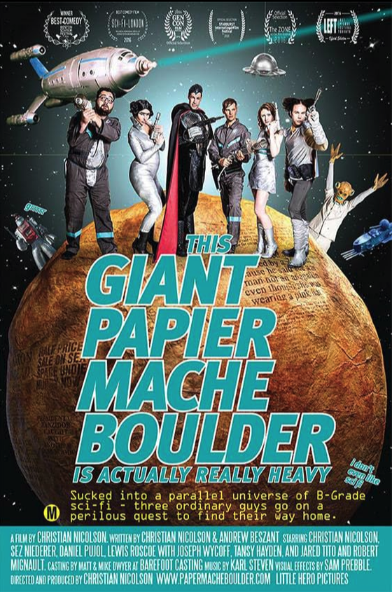 This Giant Papier Mache Boulder is Actually Really Heavy 2016
Director Chritian Nicolson
Writers Andrew Beszand & Christian Nicolson
- Extra and Wardrobe