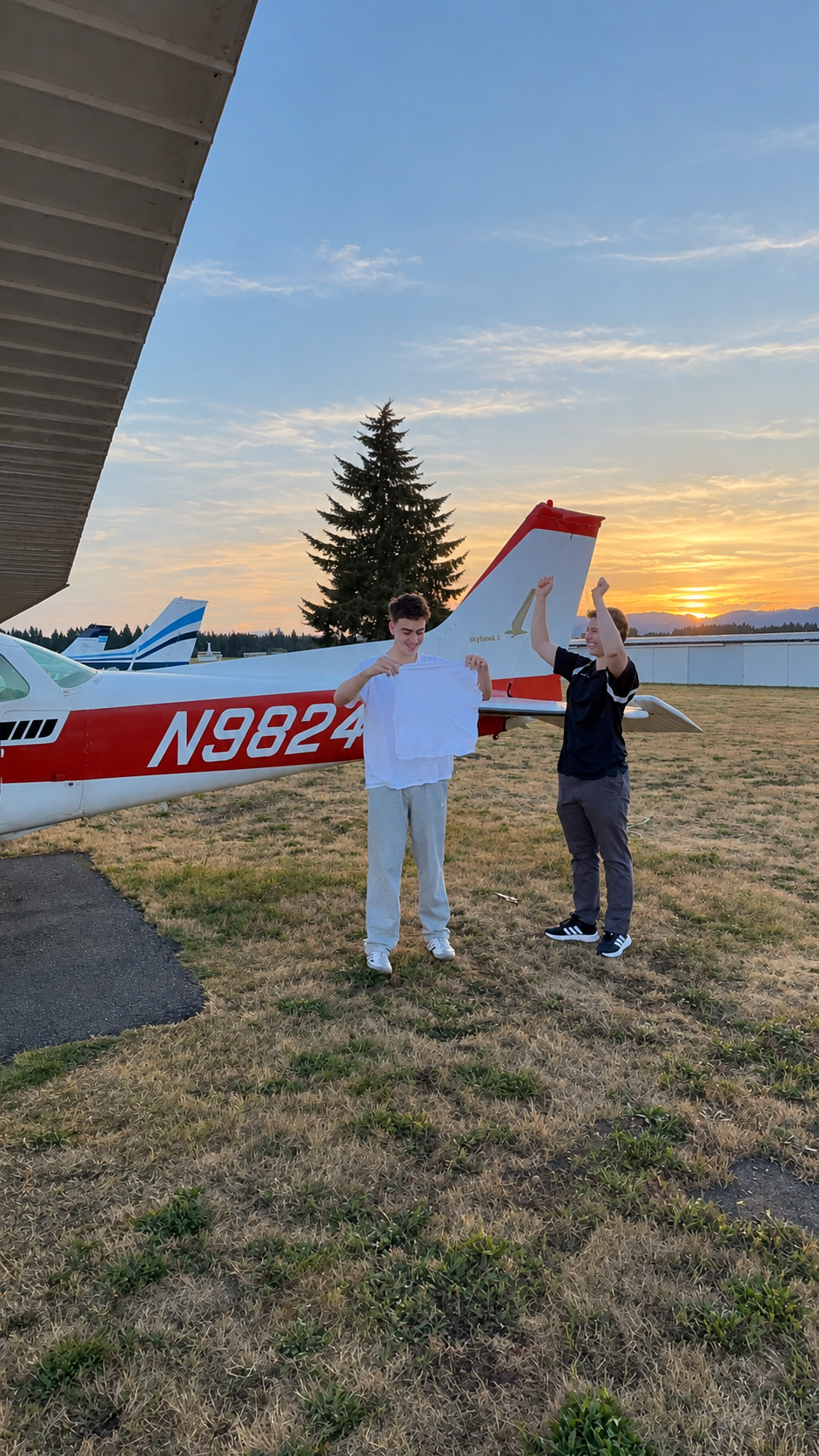 Congratulations to Joe Dominguez! ✈️ On September 5th, Joe completed his first solo flight at just 16 years old, with CFI Kylie Eastman at KOLM. He celebrated with the traditional shirt-tail cutting, a rite of passage for every solo pilot. What an in