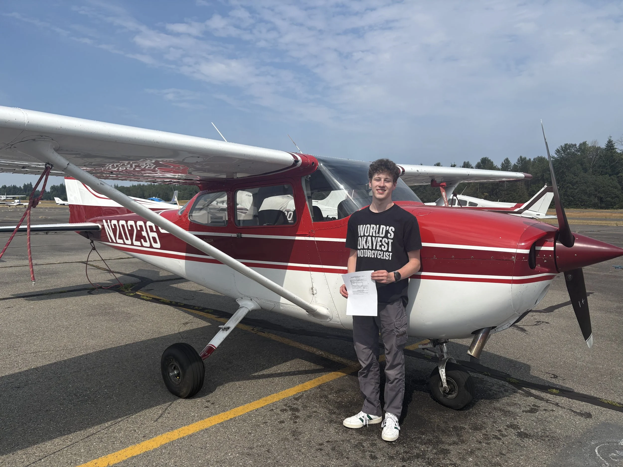 Congratulations to Luke Haastrup who passed his Private Pilot Checkride on 7/20/2026. Aided by his CFI, Jenelle Cross.