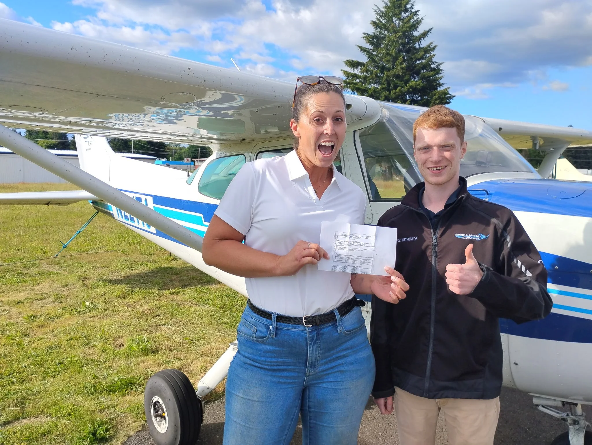 Rachel Laurent passed the Private Pilot PL checkride!! Many thanks to CFI Trace Erwin. Congratulations, Rachel!
