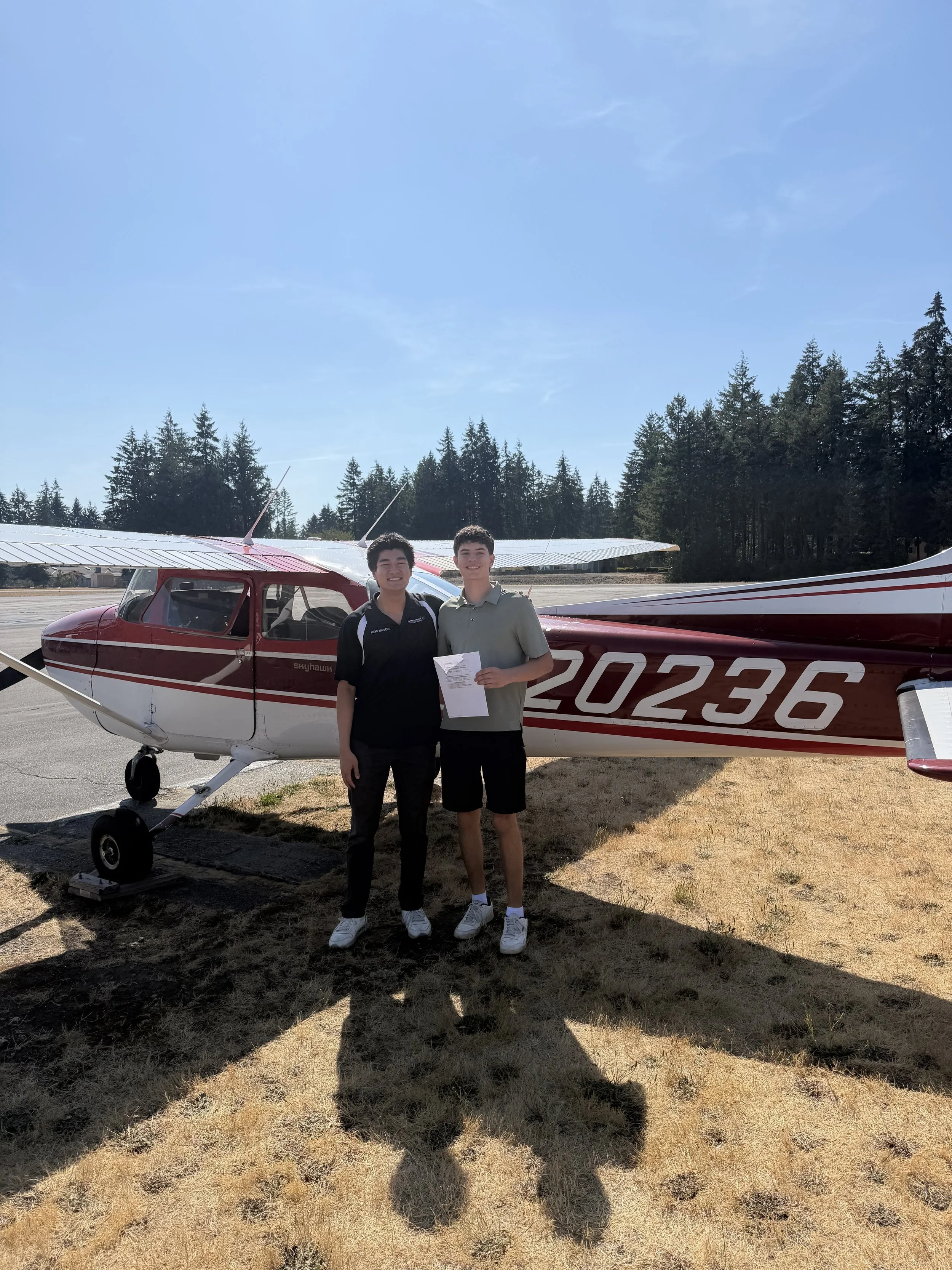 Congratulations to Aiden Warchola on a successful Private Pilot Checkride on 8/24/2026. Congratulations to Aiden and his CFI, Jeremy Dao!!! Also, a big thank you to his DPE, Marie Kellerman.