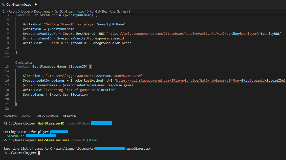 Querying Steam Web API with PowerShell —