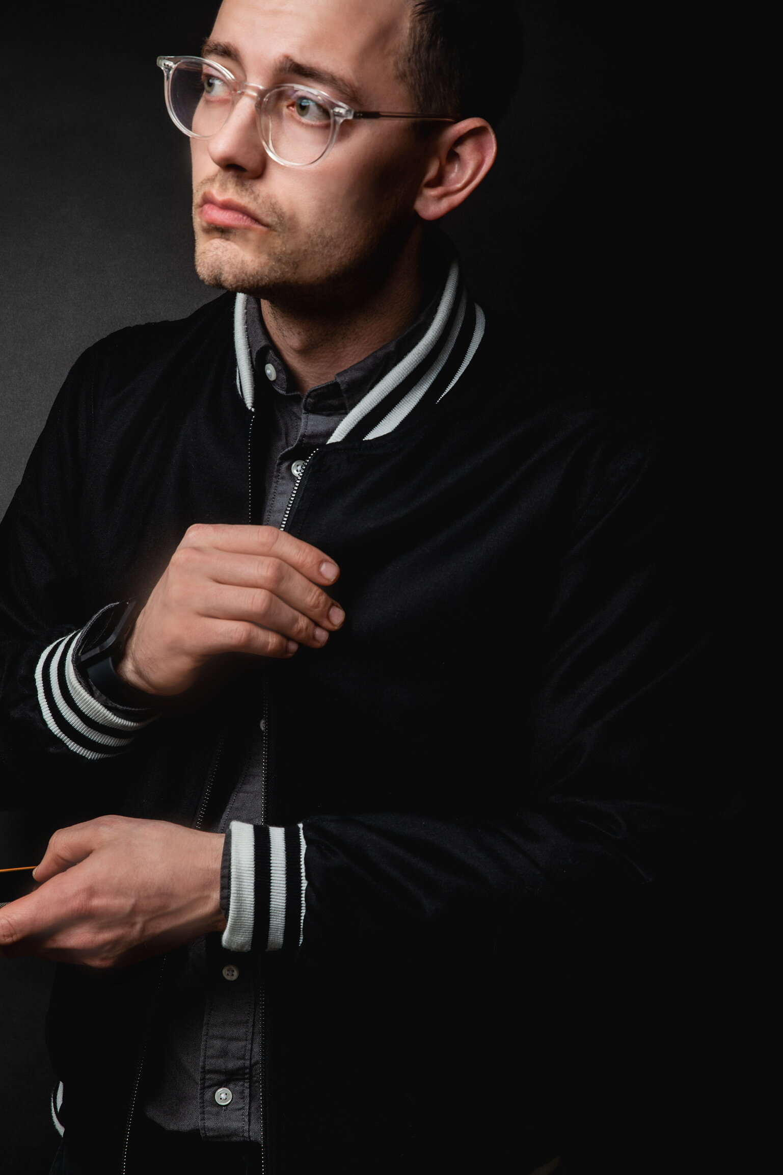 Black Bomber Jacket 1.JPG