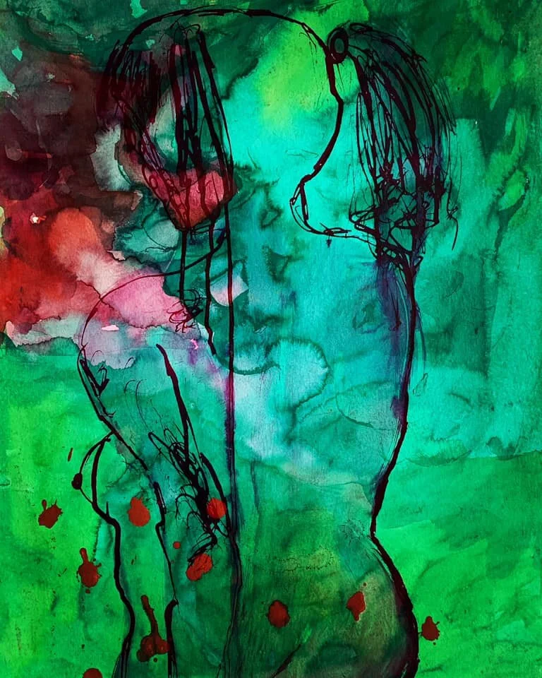 A woman in underwater background. (Copy)