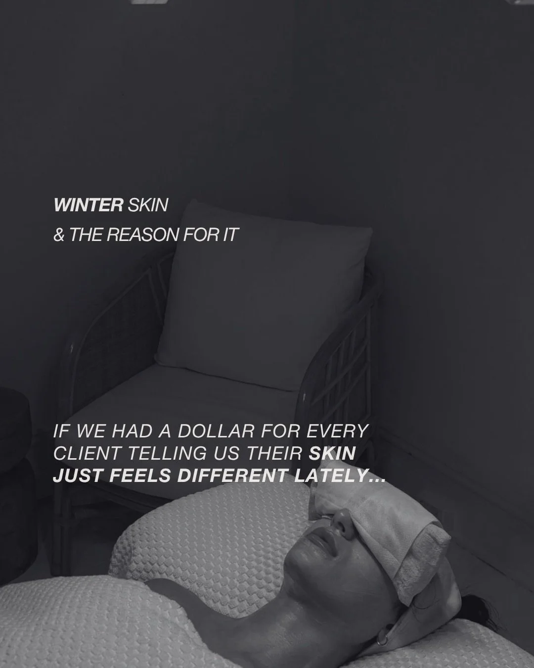 Your skin isn&rsquo;t being dramatic, it&rsquo;s responding to our winter weather creeping in! But there&rsquo;s a very clear reason for everything you might be feeling. ❄️

Swipe for the breakdown and support.

#fleurskinandwellness #winterskin #ski