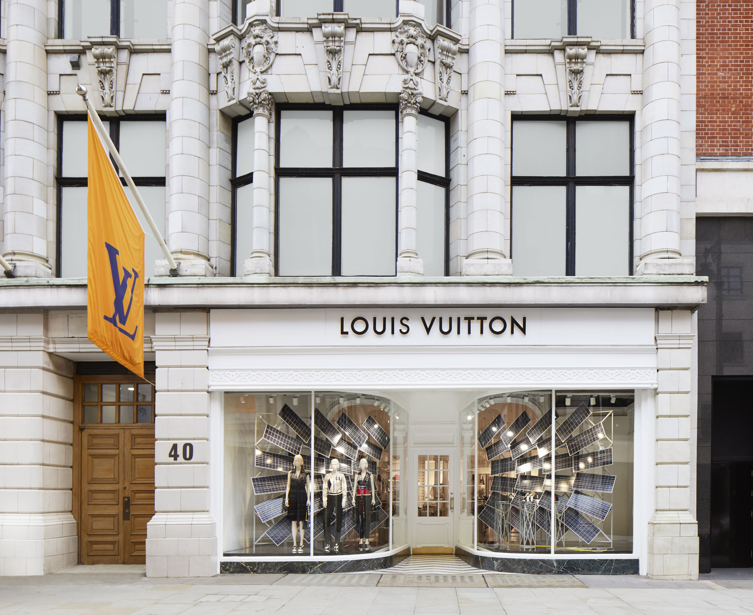 London, UK. 18 Nov 2019. Exterior of LV, Louis Vuitton store on