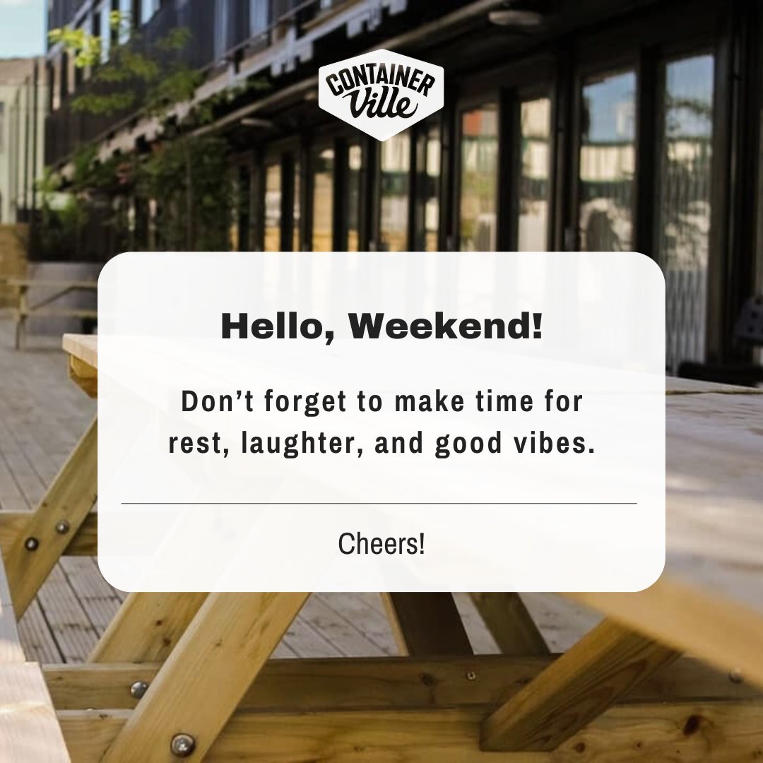 As fellow entrepreneurs, we know the grind never stops&mdash;but it&rsquo;s just as important to pause and take care of yourself. 

This weekend, rest up and really enjoy the life you're building for yourself. 

You&rsquo;ve got this! 🌟 

#Container