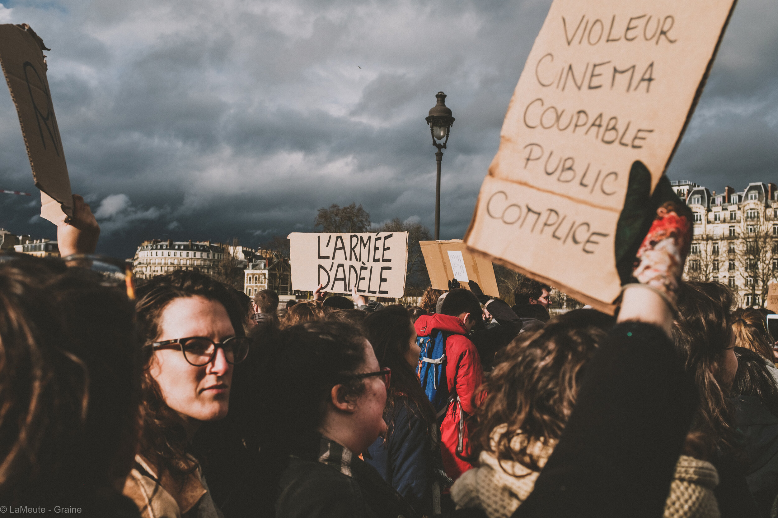   "L'armée d'Adèle", en soutien à l'actrice Adèle Haenel, et sans doute en référence à "l'armée de Dumbledore" dans la saga Harry Potter.  © LaMeute - Graine     