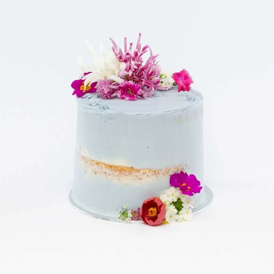 Vegan Edible Flower Cake Fairypan