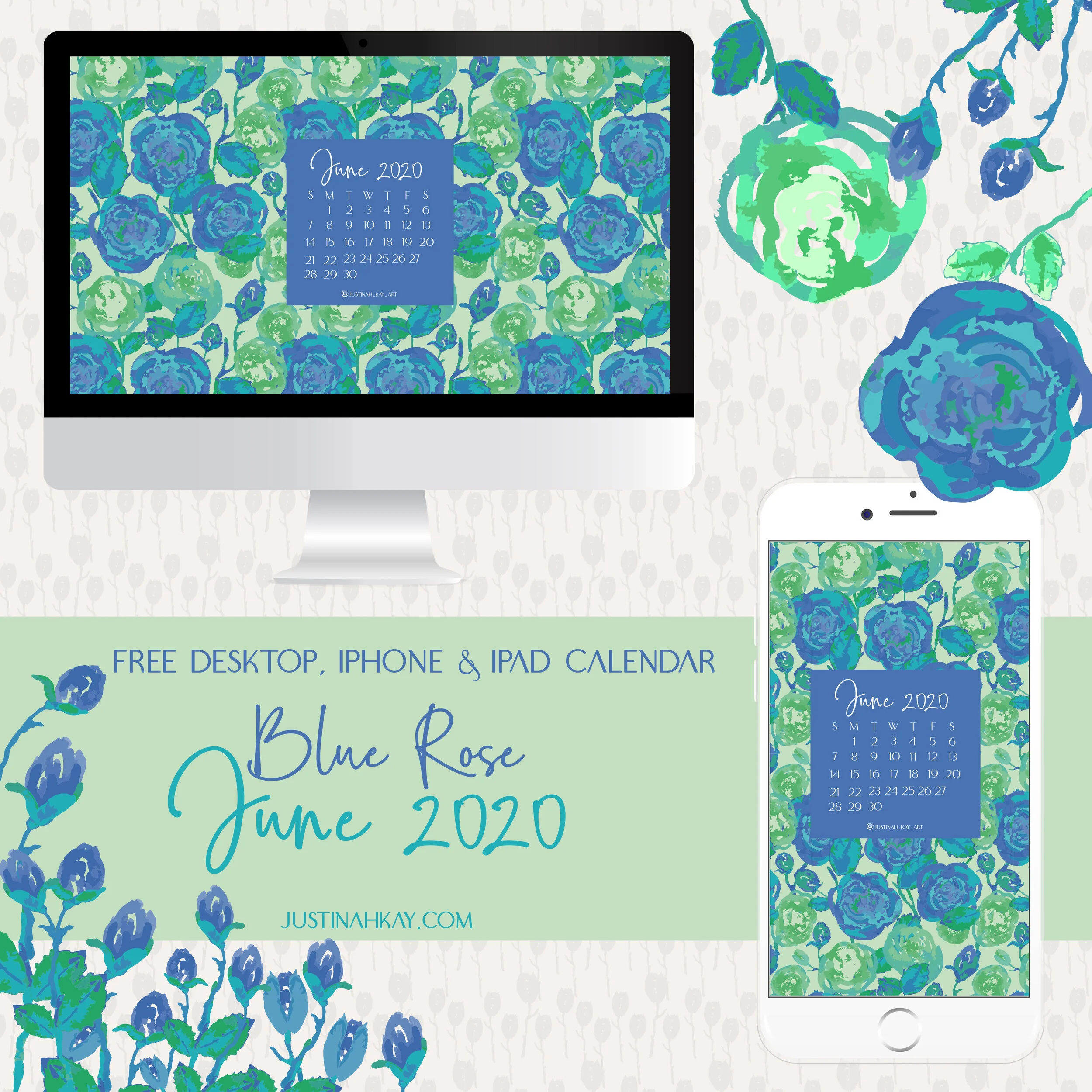 Free June 2020 Calendar Desktop mobile tablet .png