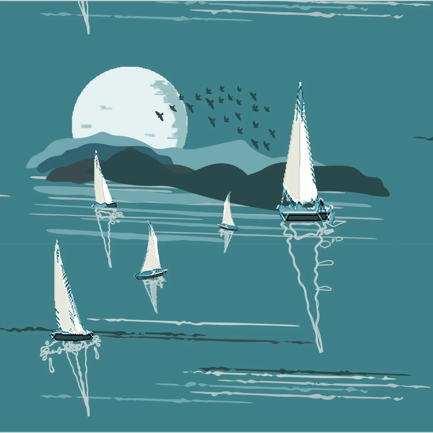 PLAIN SAILING AT DUSK