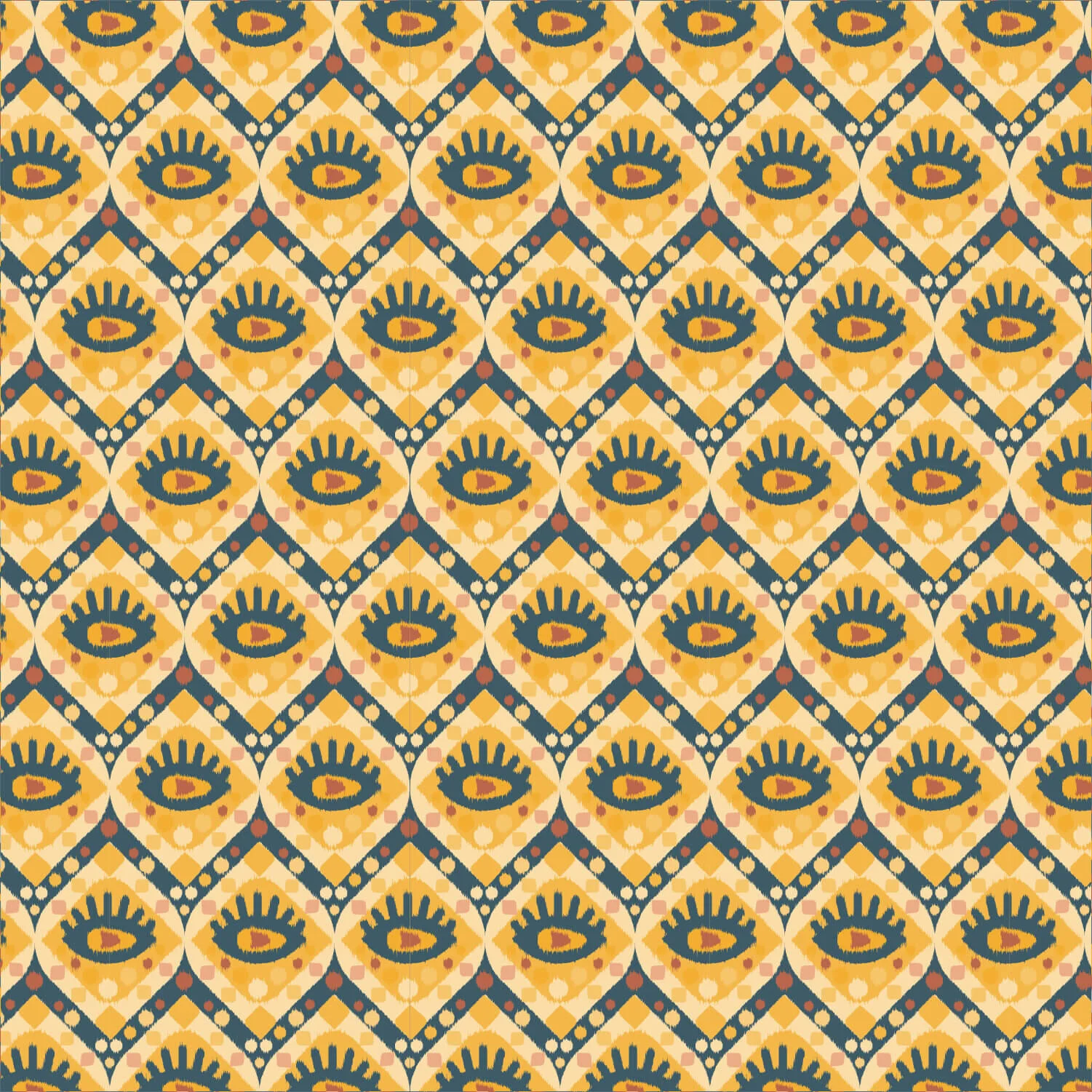 IKAT BOHO EYE/ YELLOW