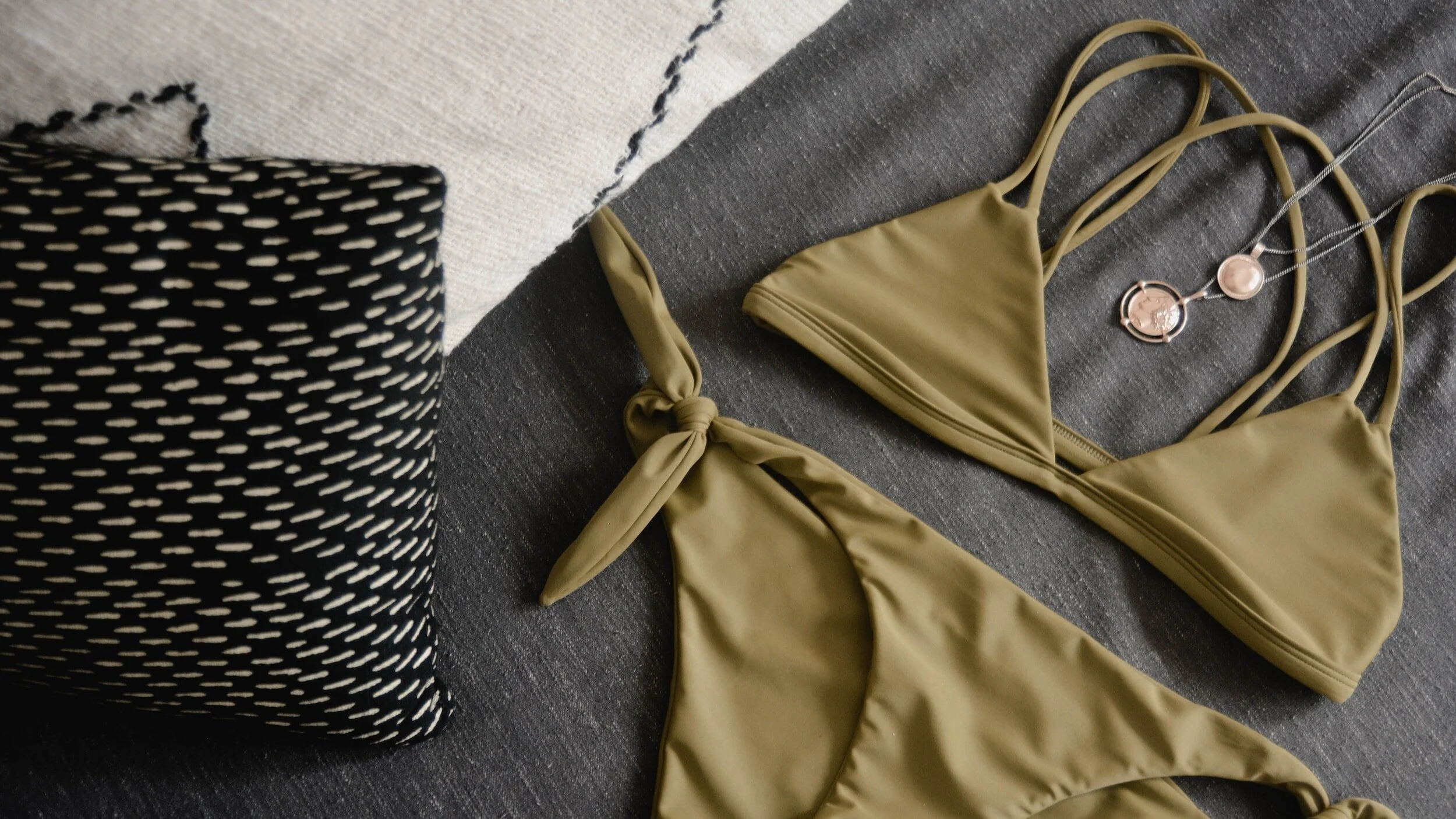 beach tote and bikini