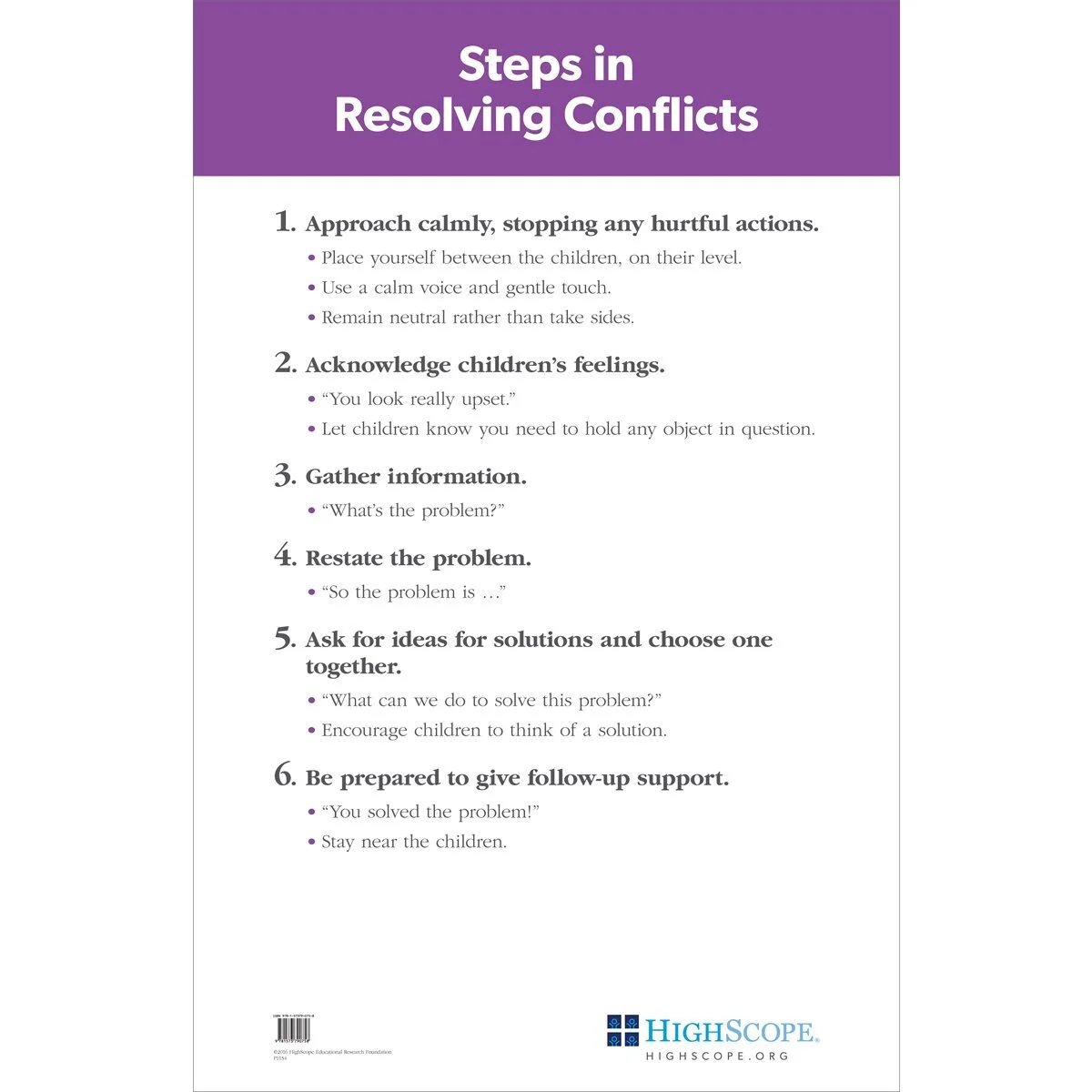 Steps in Resolving Conflict Wall-Size Poster