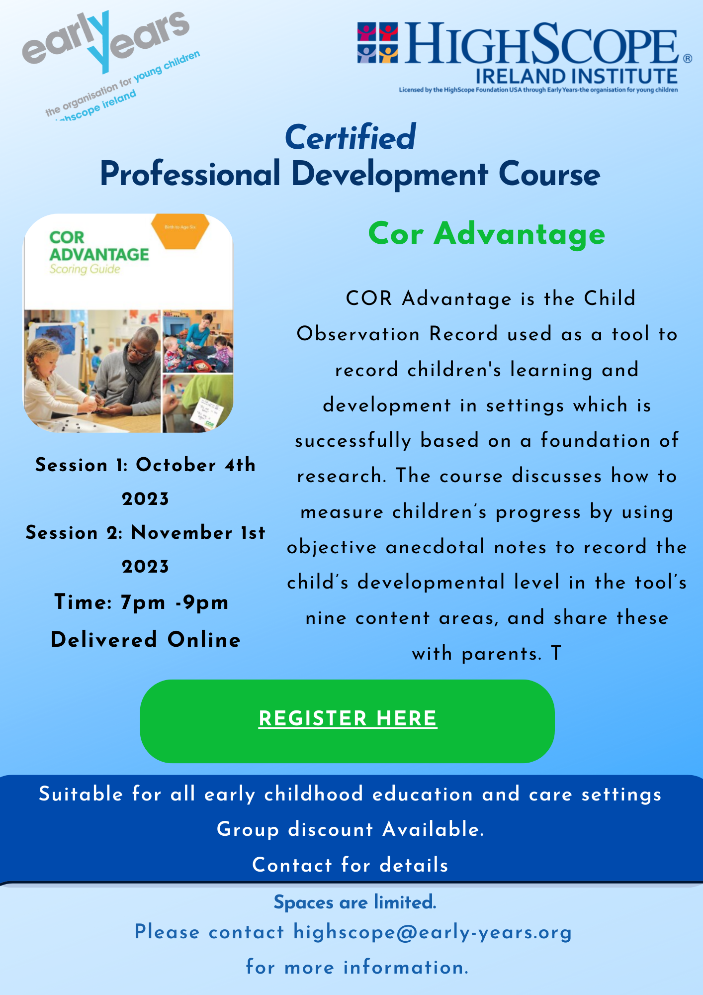 Highscope Training — Early Years the organisation for young children