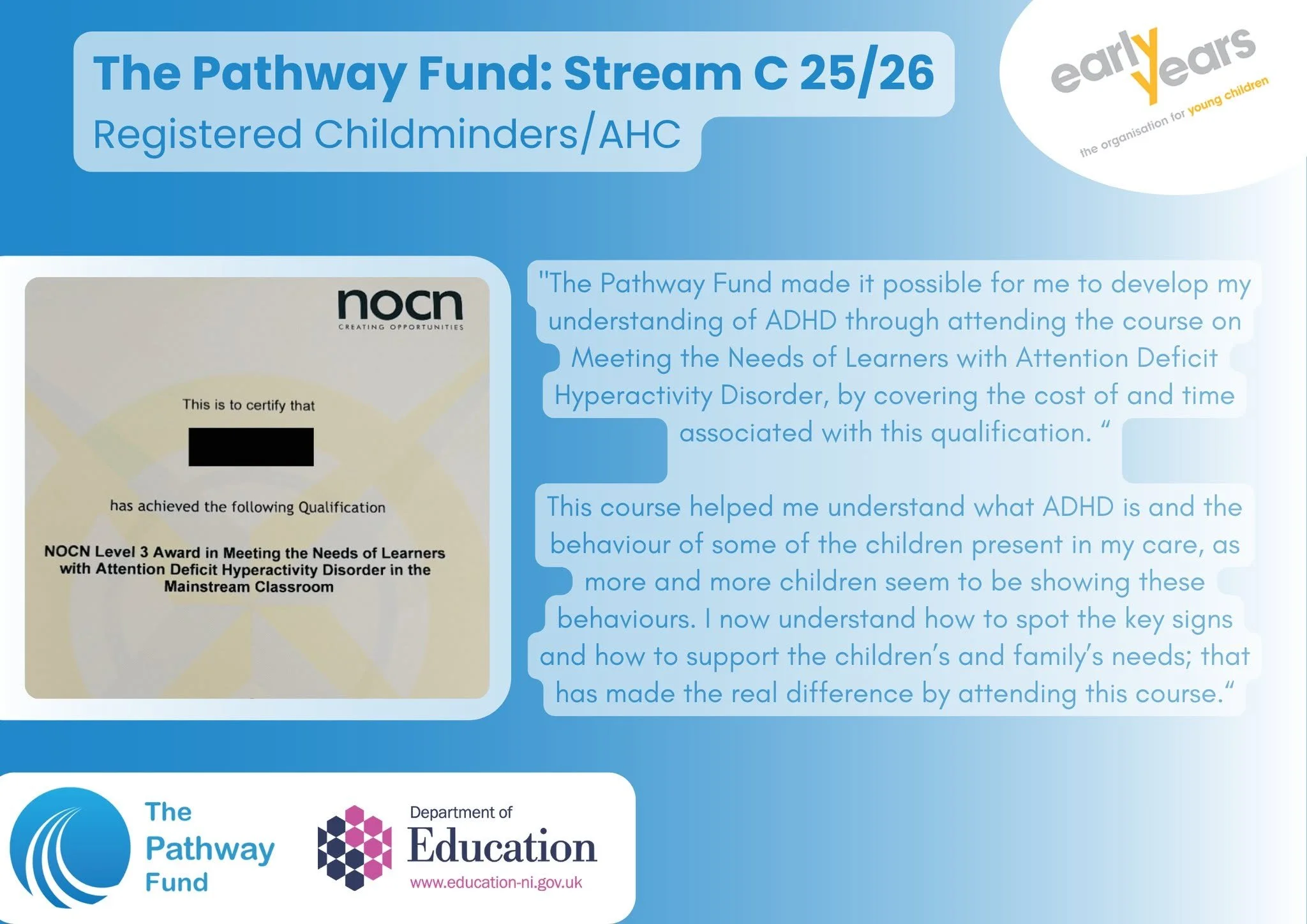 &nbsp;The Pathway Fund: Stream C – Training Award Allocation&nbsp;