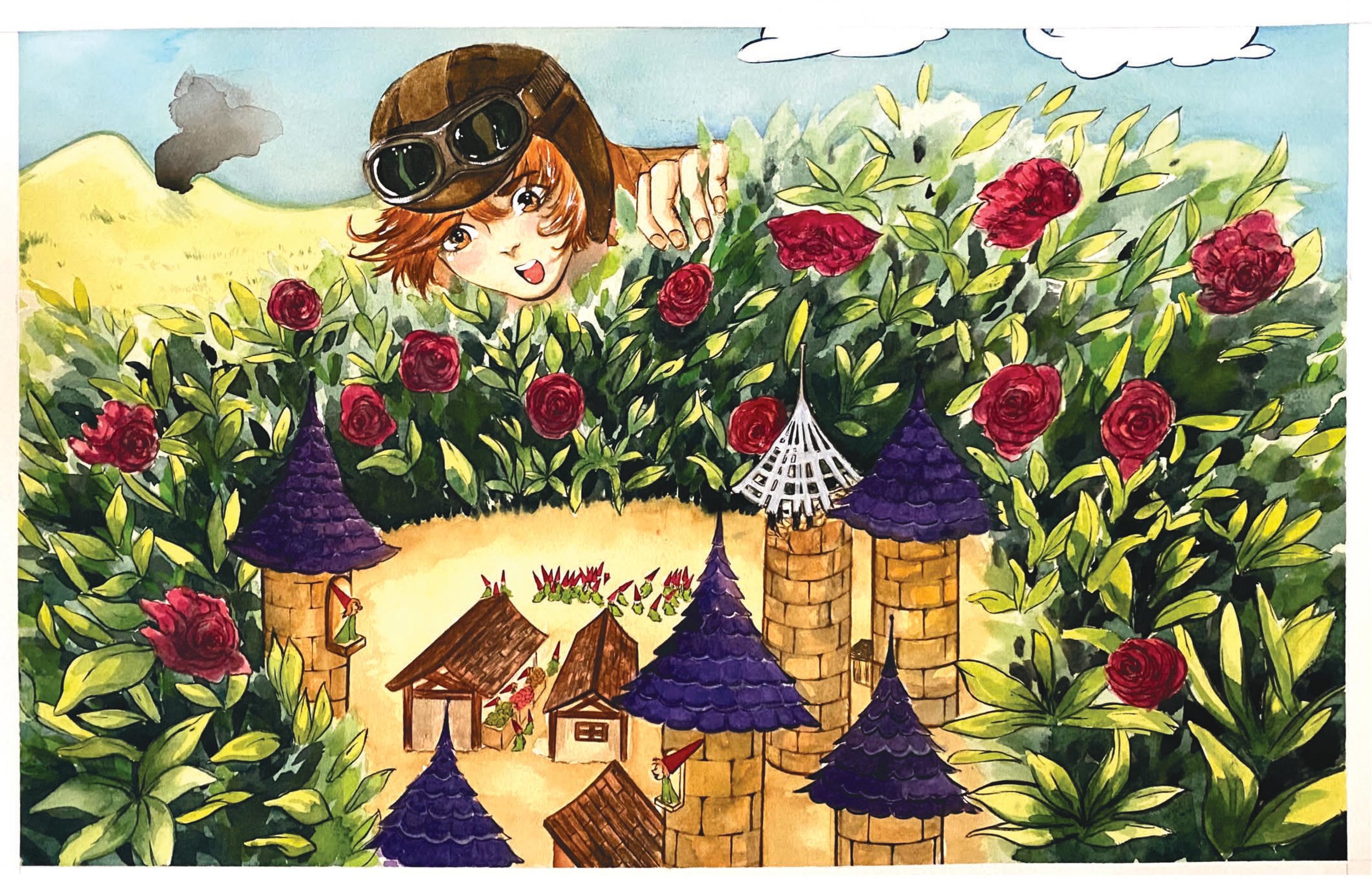 Girl and the bushes .jpg