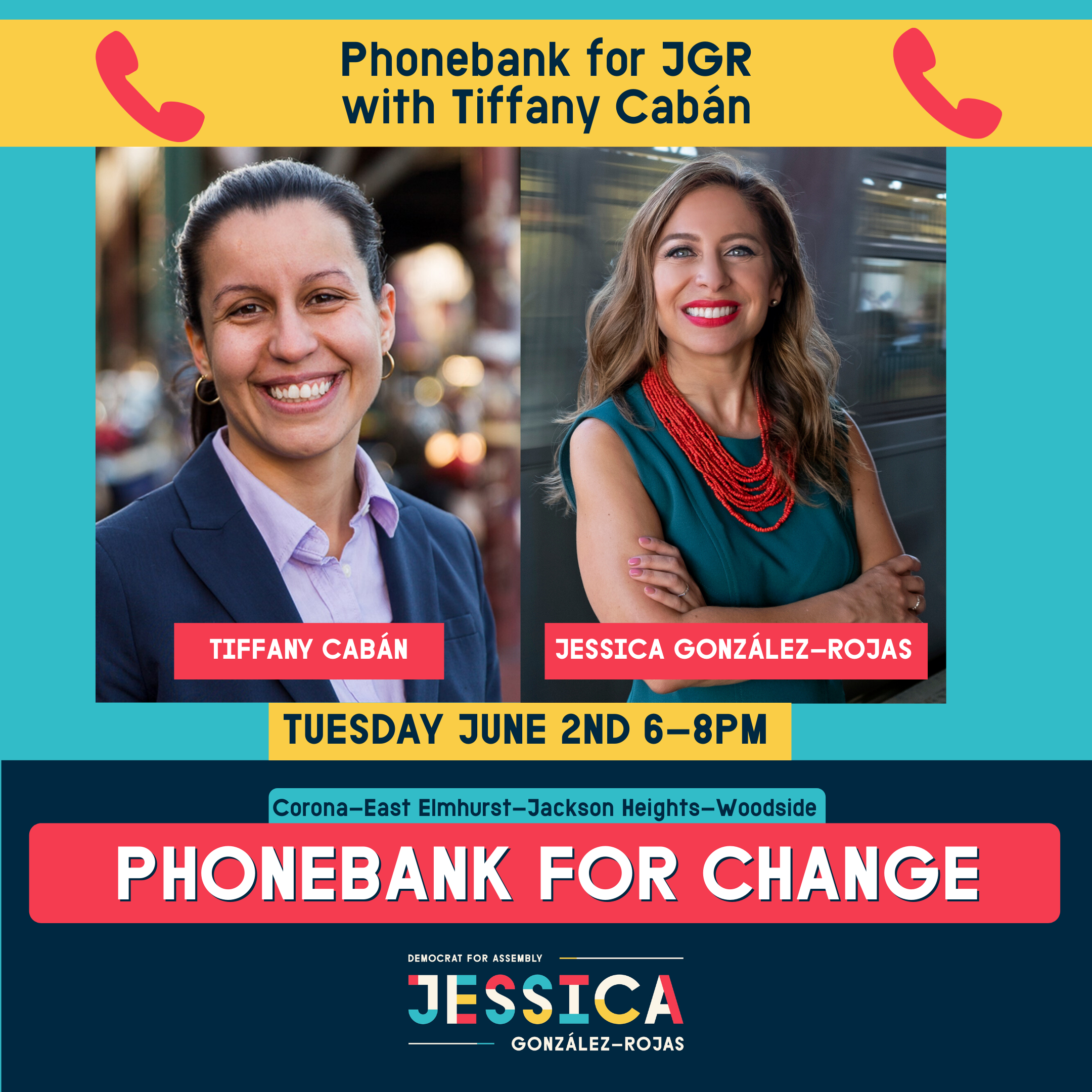 PHONEBANK FOR JGR WITH TIFFANY CABÁN