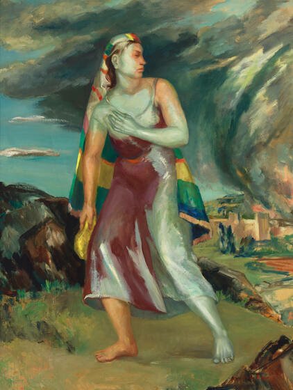   Lot's Wife  (1942) by Ann Brockman. Oil on canvas, 46 × 35 13/16 in. Source:  Whitney Museum of American Art, New York  