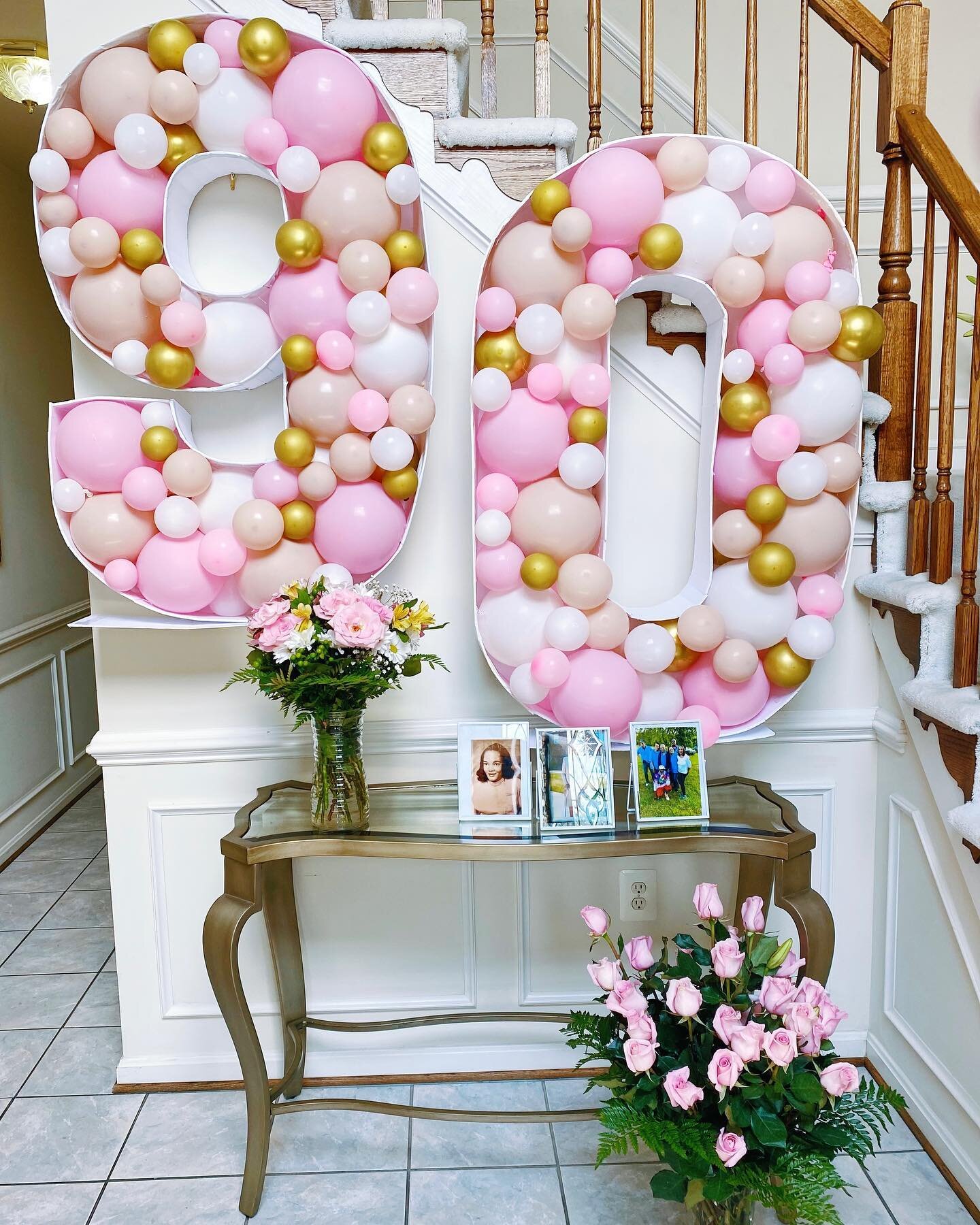 So grateful to celebrate my sweet grandmother&rsquo;s 90th birthday 👑🥳💗

#90thbirthday #partyinspo #balloongarland #partydecor #dmveventstylist
#ballooninstallation #mosaicballoons #mosaicnumbers #balloondecor #dmvballoons #dcballoons #balloongarl