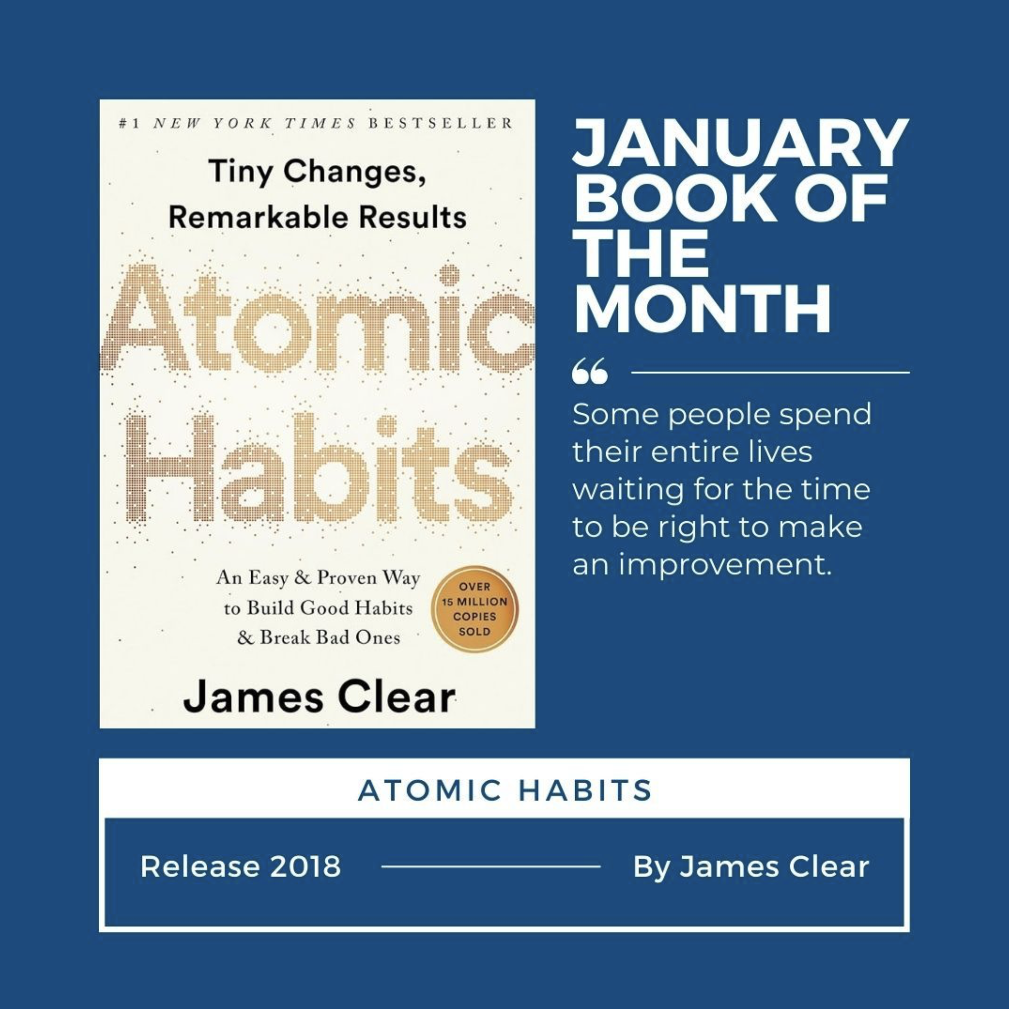 Book of the Month: Atomic Habits, by James Clear