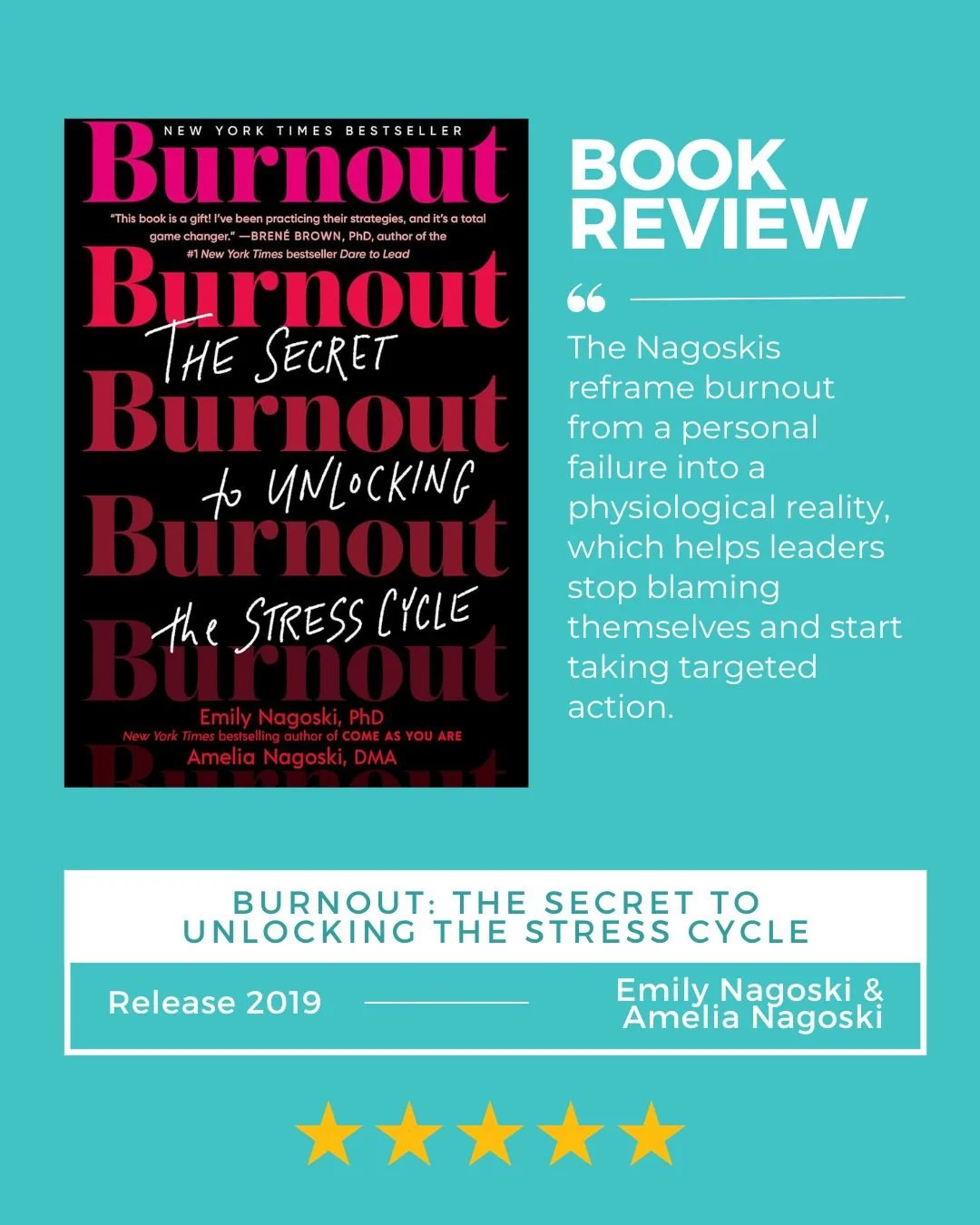 Book Review: Burnout by Emily &amp; Amelia Nagoski — Why You're Exhausted and What Actually Helps
