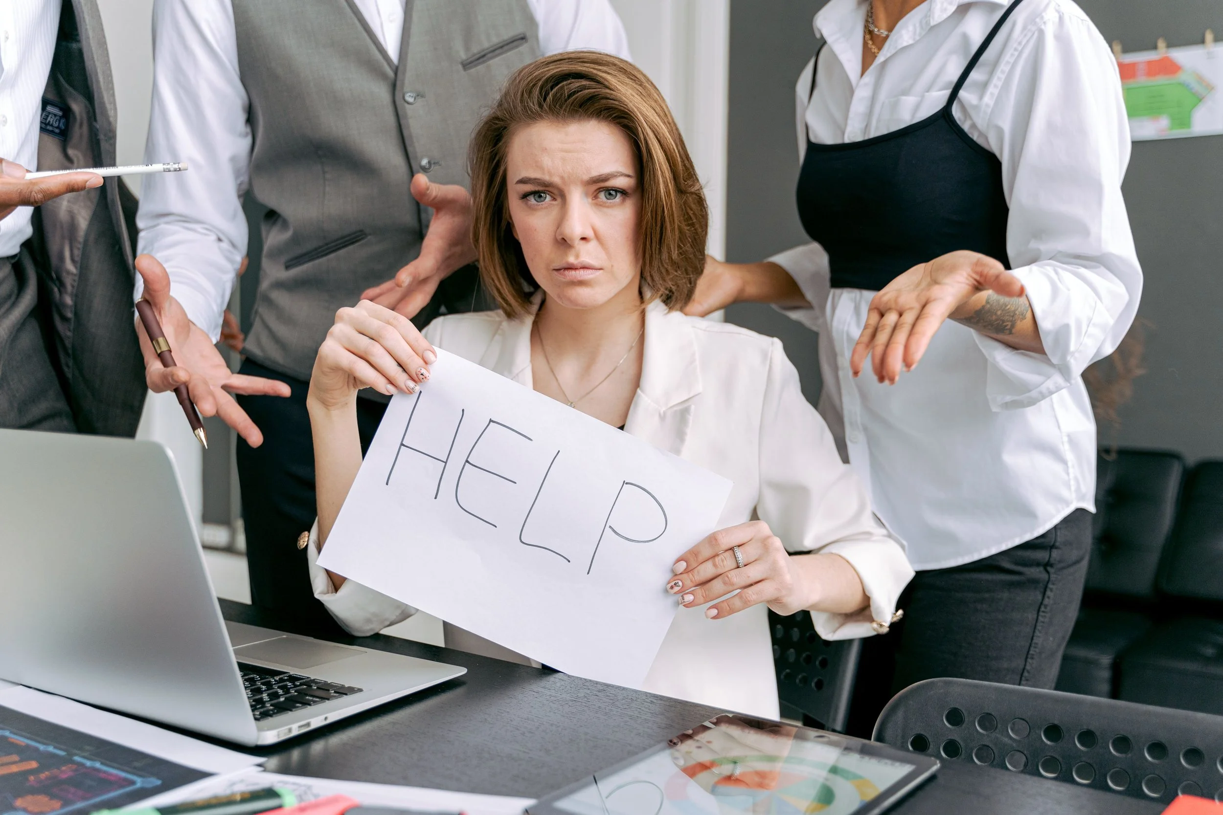 Corporate Leader Begging For Help Silently