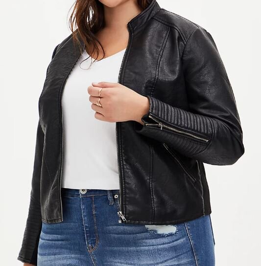 How to Style a Faux Leather Jacket Plus Size — Curvy and Curls