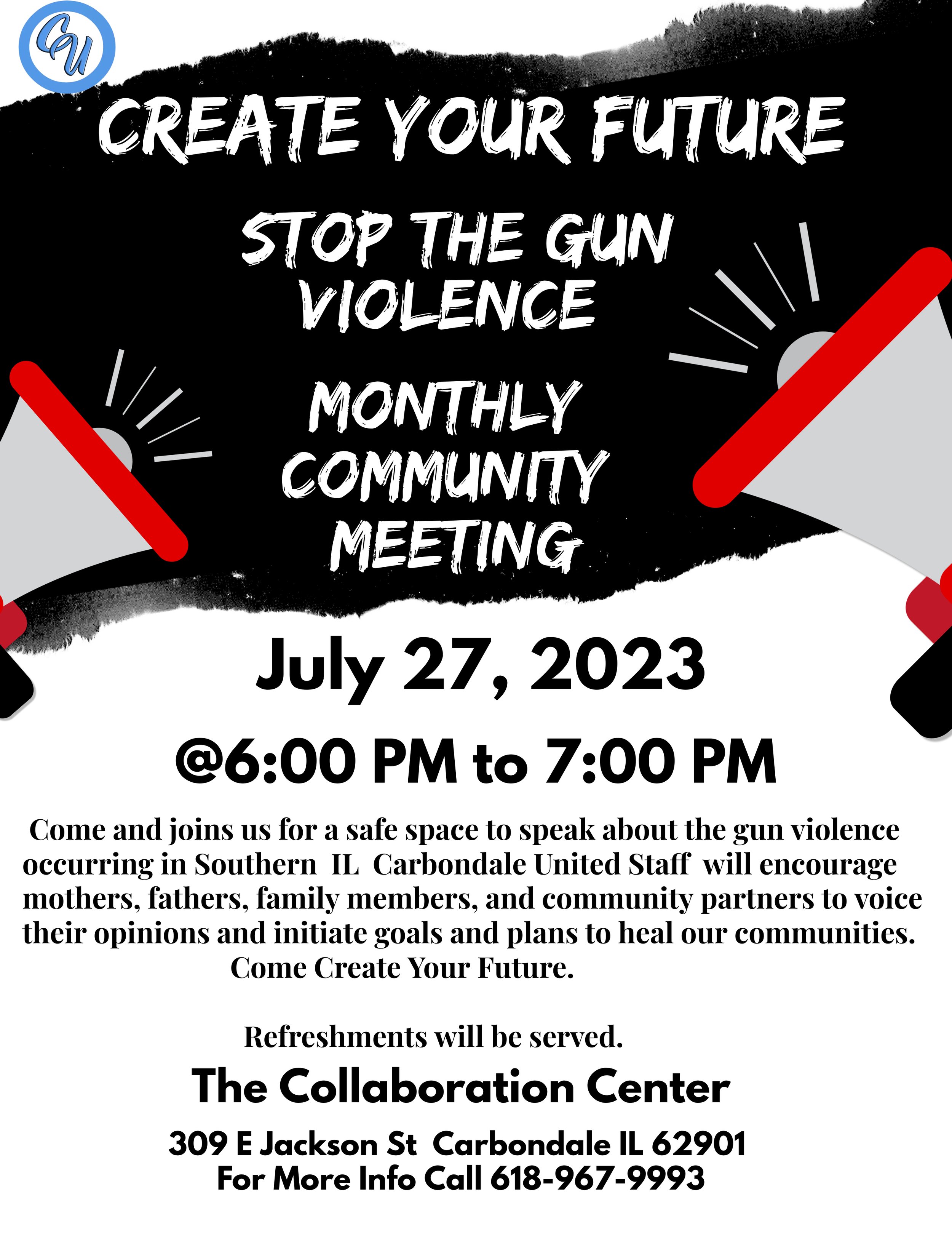 CARBONDALE: - Stop the Gun Violence Monthly Community Meeting — Healthy ...