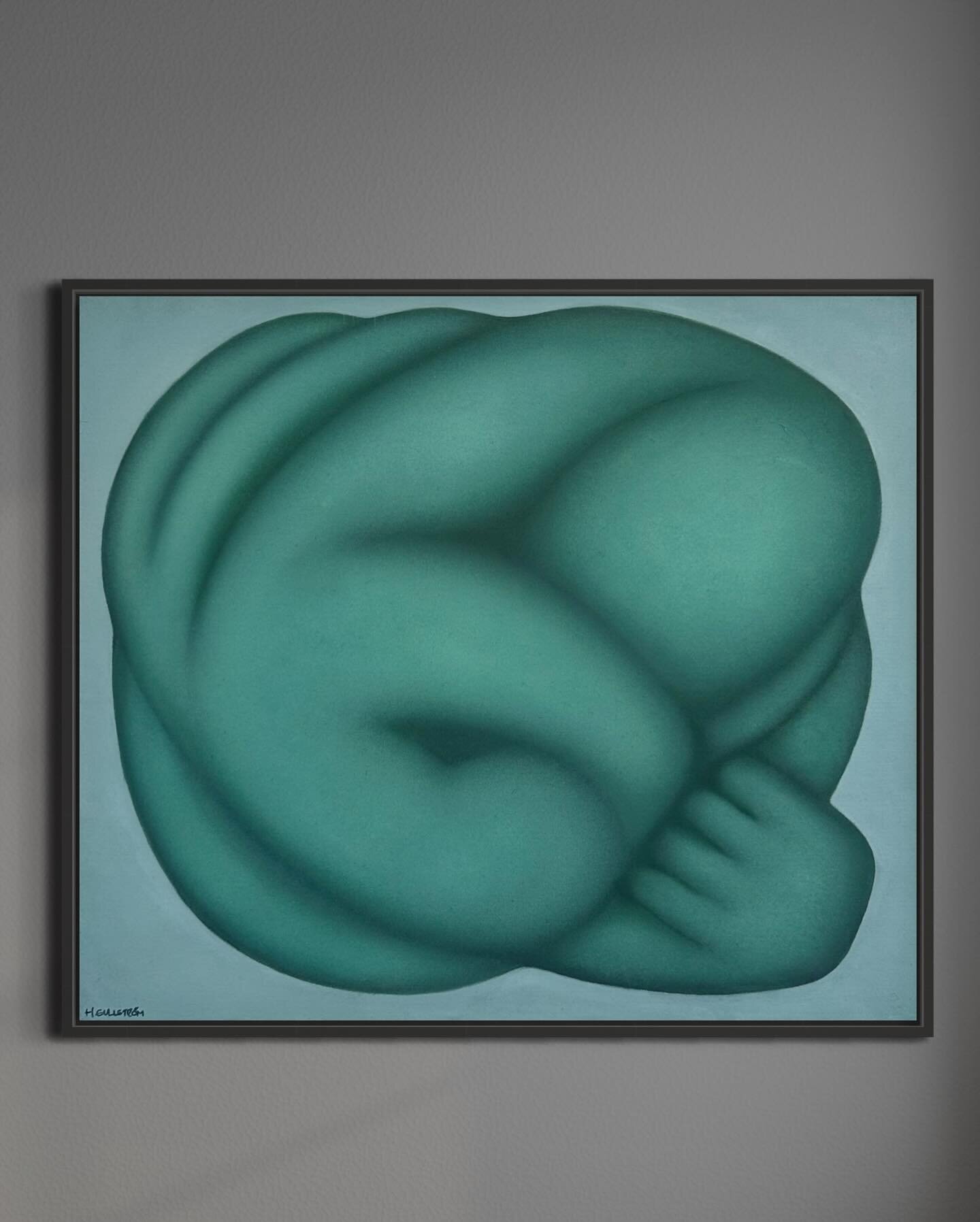 Soft, zen and sculptural? You might feel and see something completely different though.. &ldquo;Embodiment&rdquo; - Oil on canvas 64 x 73 cm ( 25 x 29 inches) Professionally framed in a dark walnut frame. See last pic. Pm/dm for price. Free worldwide