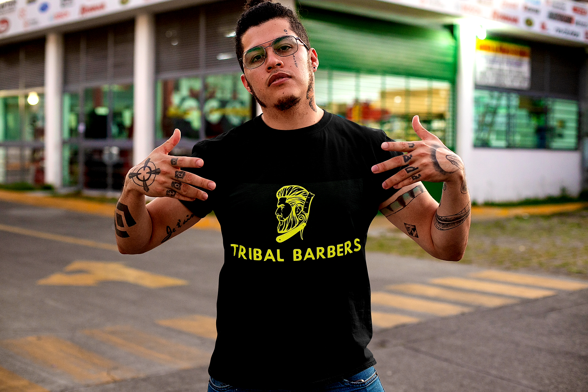Black Tribal Barbers T-Shirt