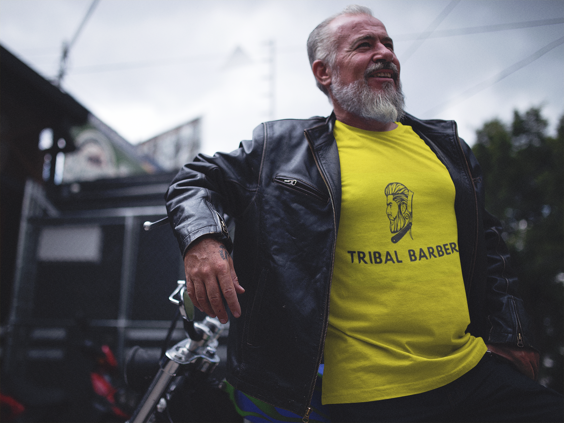 Yellow Tribal Barbers T-shirt