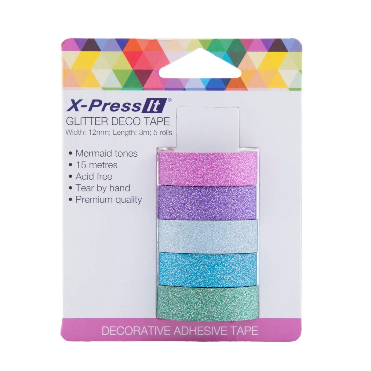X-Press It Mermaid Tones Glitter Deco Tape 