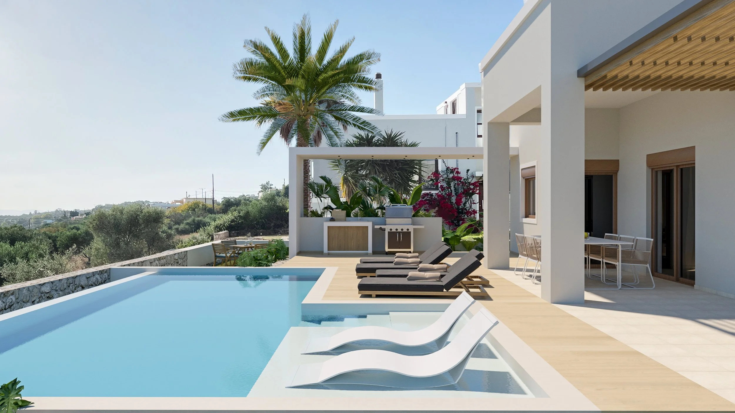 swimming pool 3d rendering 03