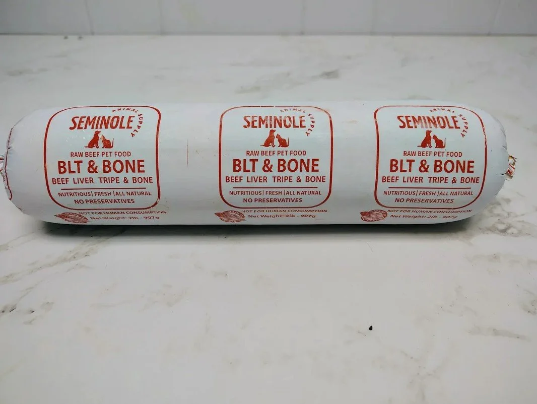 2LB RAW BLT BEEF, ORGANS, TRIPE & GROUND BONE