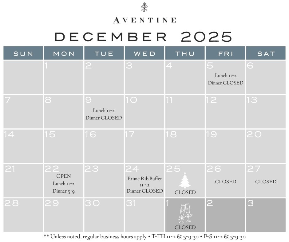 Cheers to the most festive time of year! 🎄
We can&rsquo;t wait to celebrate with you &mdash; be sure to check our calendar when planning your next visit!