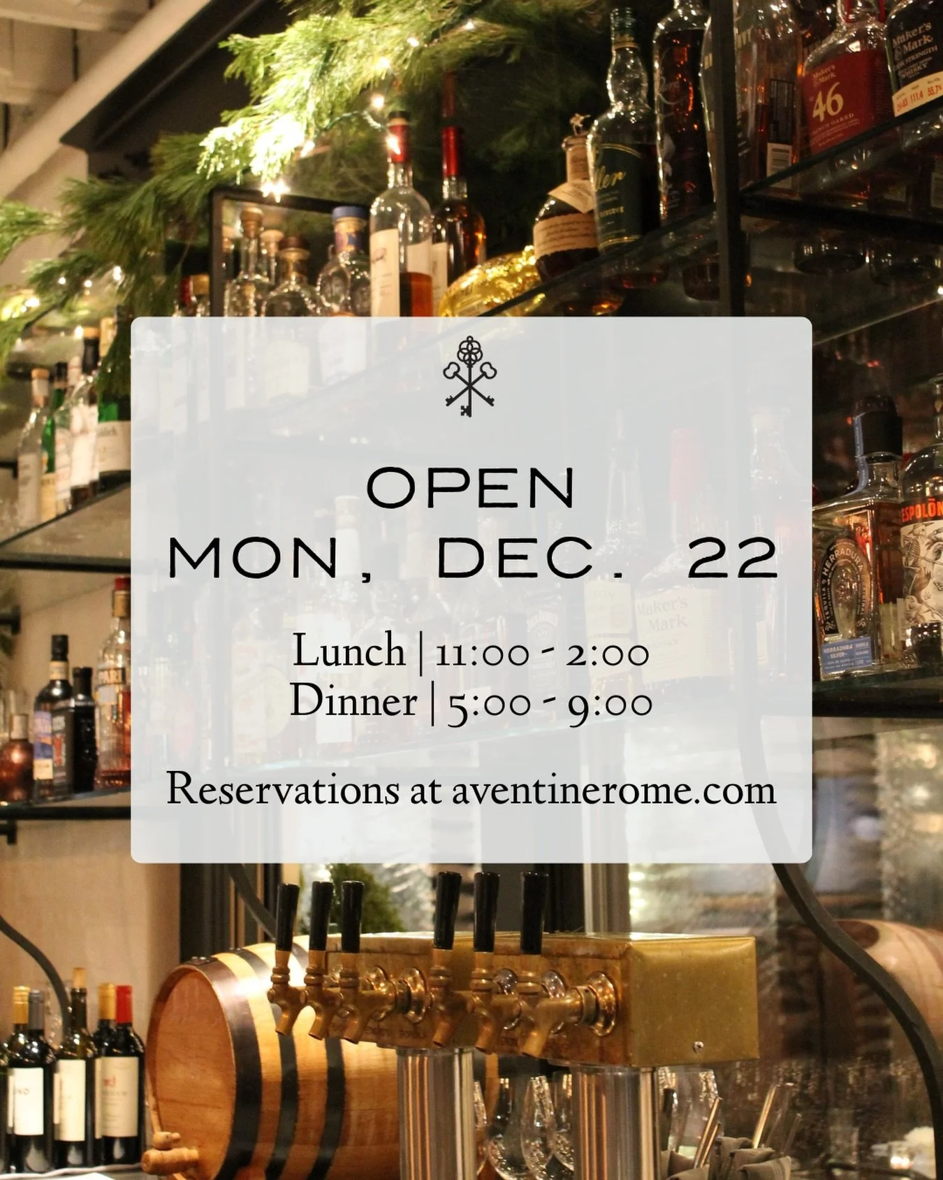 A rare Monday appearance 👋
Join us Dec. 22 for lunch (11-2) and dinner (5-9). Gather with friends and family to celebrate the holiday season with us! 

Holiday Hours:
Tues 12/23 &bull; Regular Hours
Wed 12/24 &bull; Open lunch only (Prime Rib Holida