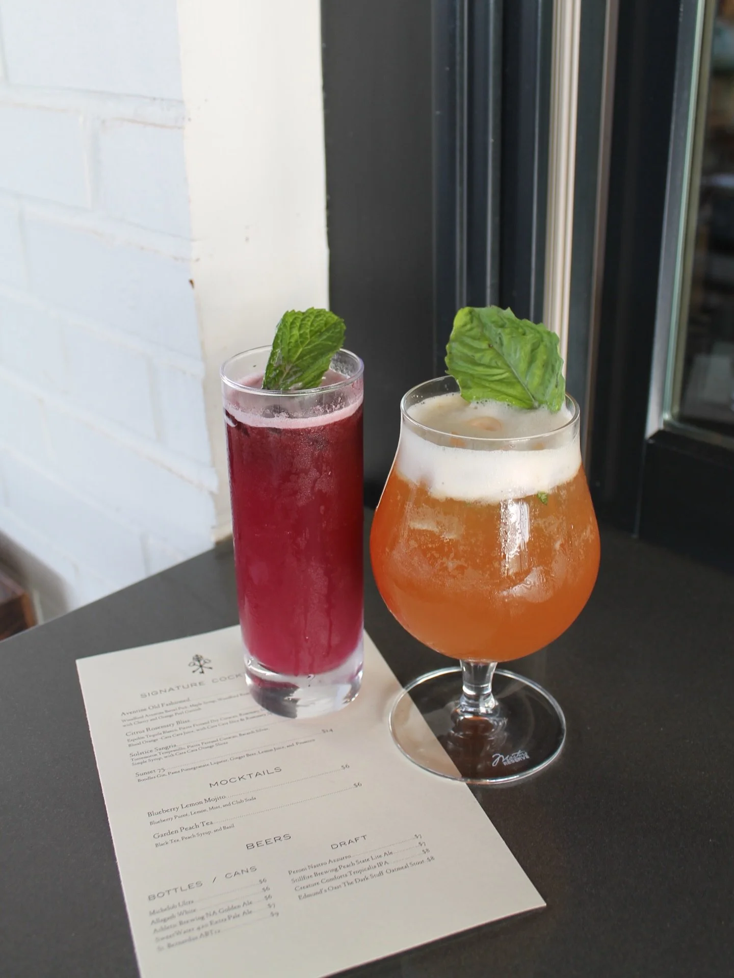 Inspired by the fresh flavors of Spring and first herbs from the garden. New Spirit-Free Cocktails available now:

🫐 Blueberry Lemon Mojito &bull; house-made blueberry syrup muddled w/ lemon and mint, topped with club soda 
🍑 Garden Peach Tea &bull