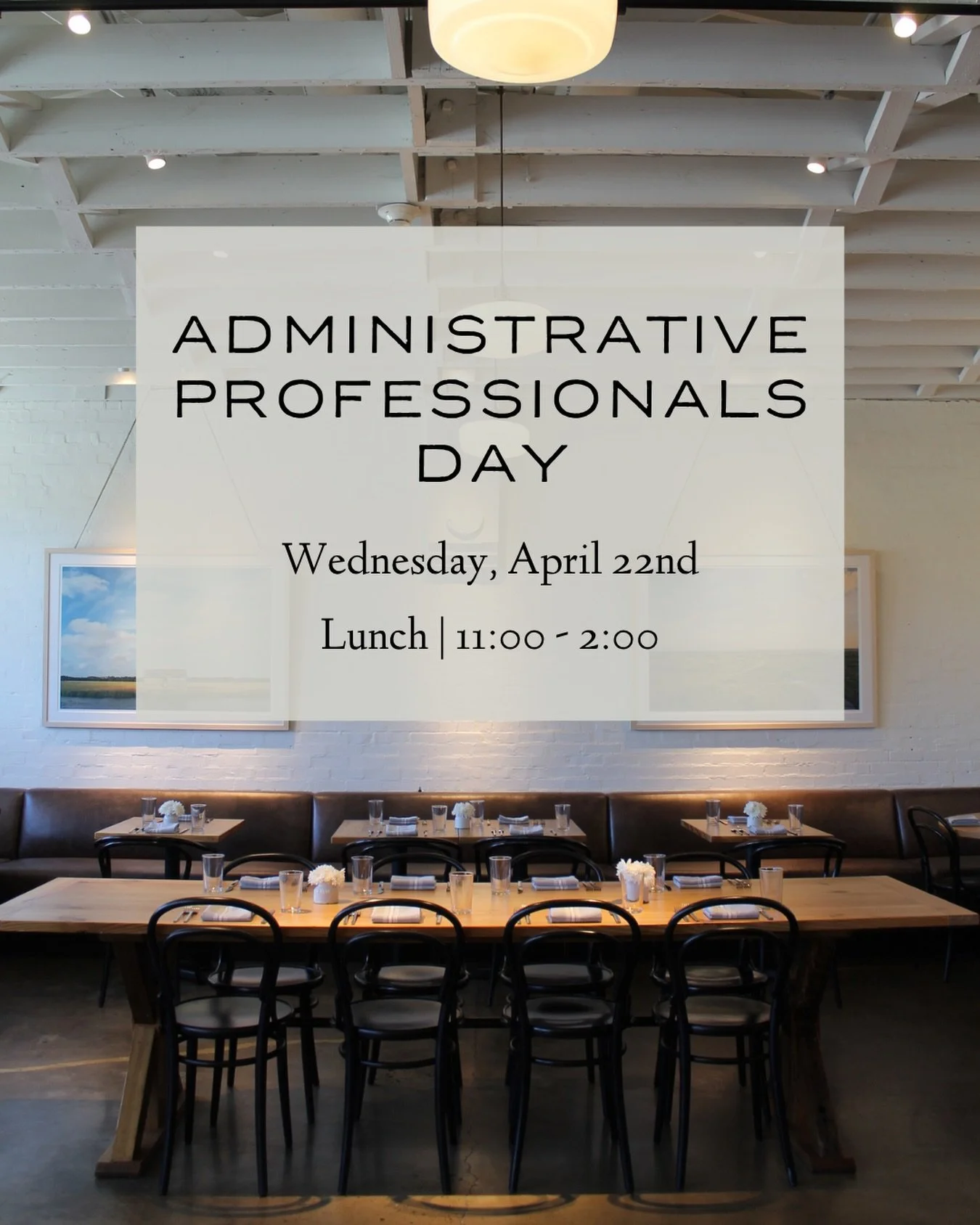 The best teams aren&rsquo;t just managed well; they&rsquo;re appreciated well.

Celebrate your Administrative Professionals with lunch at Aventine.

Reserve your table online. For parties of 9 or more, please call us at 706-413-4211.
