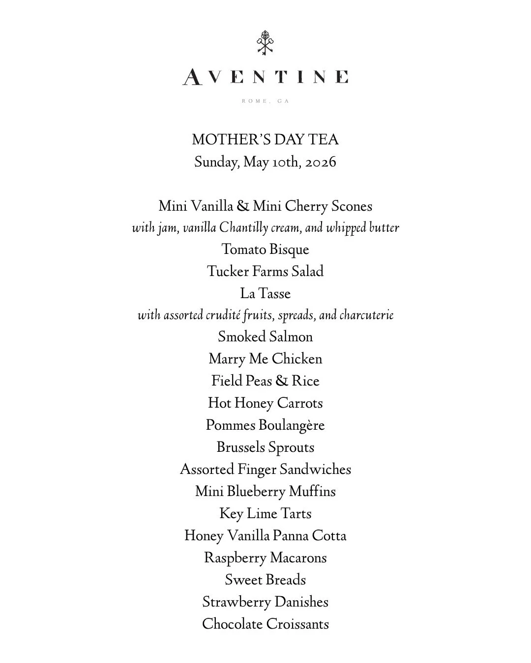 We&rsquo;ve designed this weekend with Mom in mind, to make her feel celebrated, loved, and appreciated:

🗓️ DATE: Sunday, May 10
🍵 Mother&rsquo;s Day Tea
⏰ TIME: 11AM - 2PM
📞 RESERVE NOW: (706) 413-4211 or online through our website (link in bio)