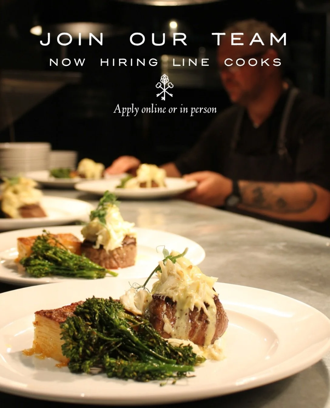 Passion belongs behind the line. 🔥

Join a chef-driven kitchen where every service, every plate, and every detail matters.

Apply online through link in bio or in person at 401 W 3rd St SW.