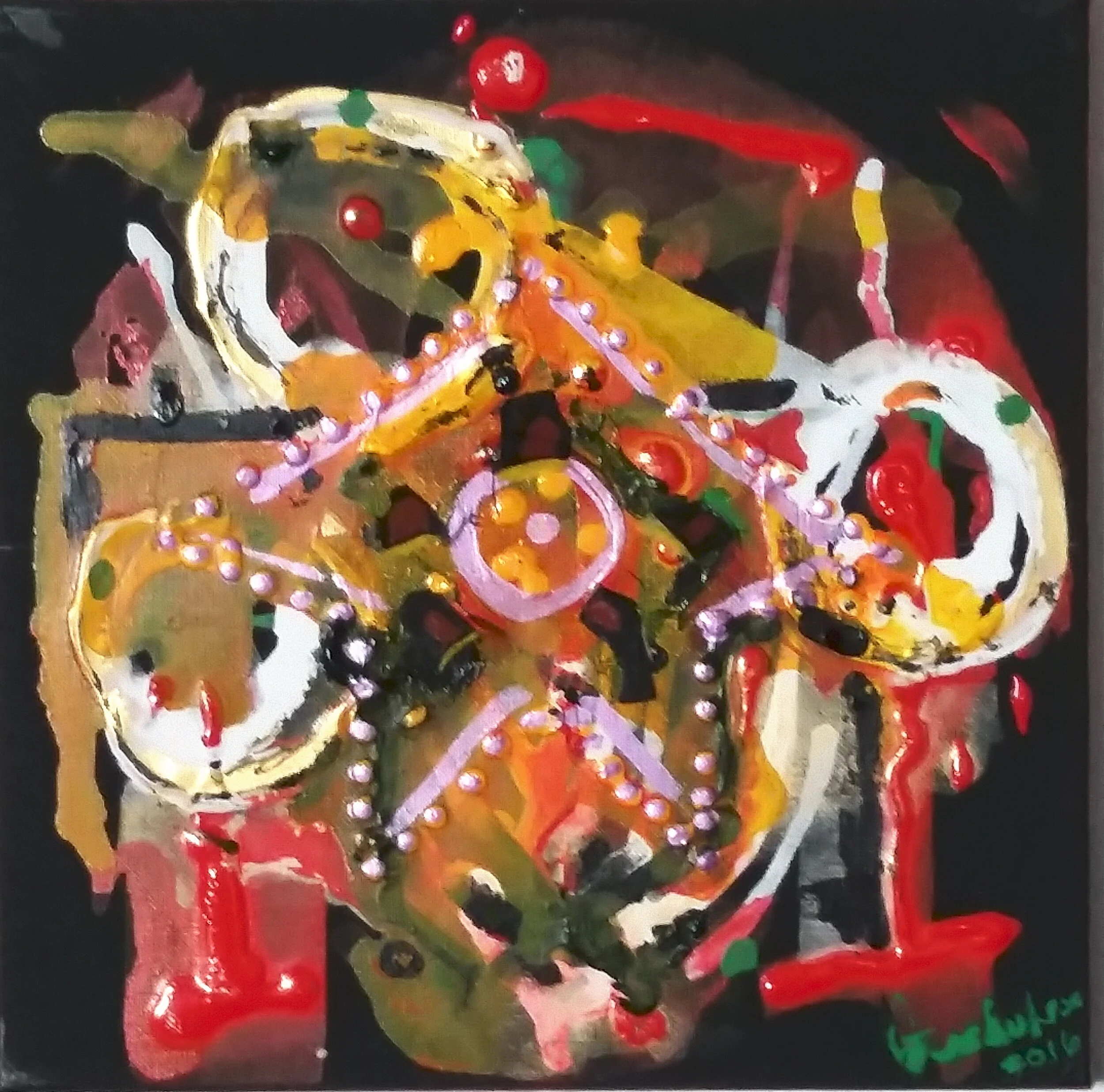 (c)2016 Guadulesa Rivera_Trinity_12x12_mixed medium in canvas.jpg