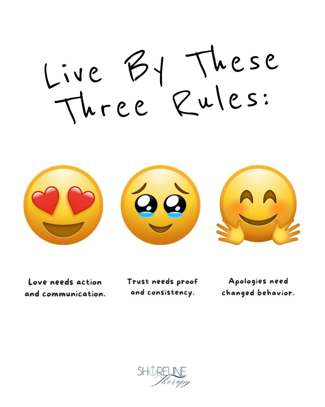 💙 3 Simple Rules to Strengthen Every Relationship

1️⃣ Love isn&rsquo;t just a feeling&mdash;it needs action and open communication.
2️⃣ Trust isn&rsquo;t automatic&mdash;it&rsquo;s built through proof and consistency.
3️⃣ Apologies aren&rsquo;t wor