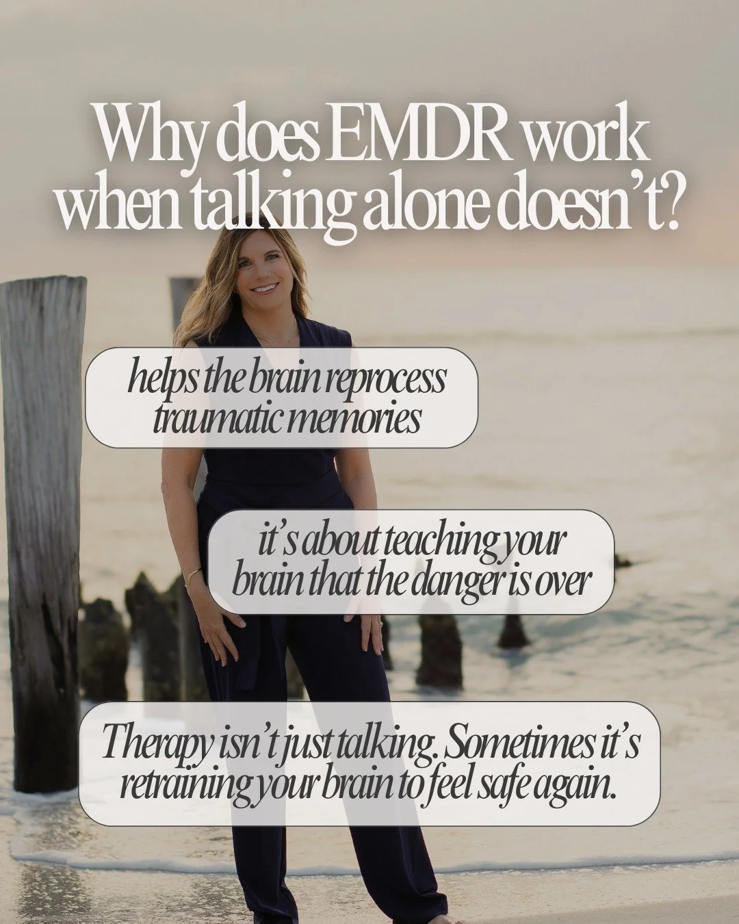 EMDR (Eye Movement Desensitization and Reprocessing) helps the brain reprocess traumatic memories so they lose their overwhelming intensity.

It&rsquo;s not about erasing the past&mdash;it&rsquo;s about teaching your brain that the danger is over, so