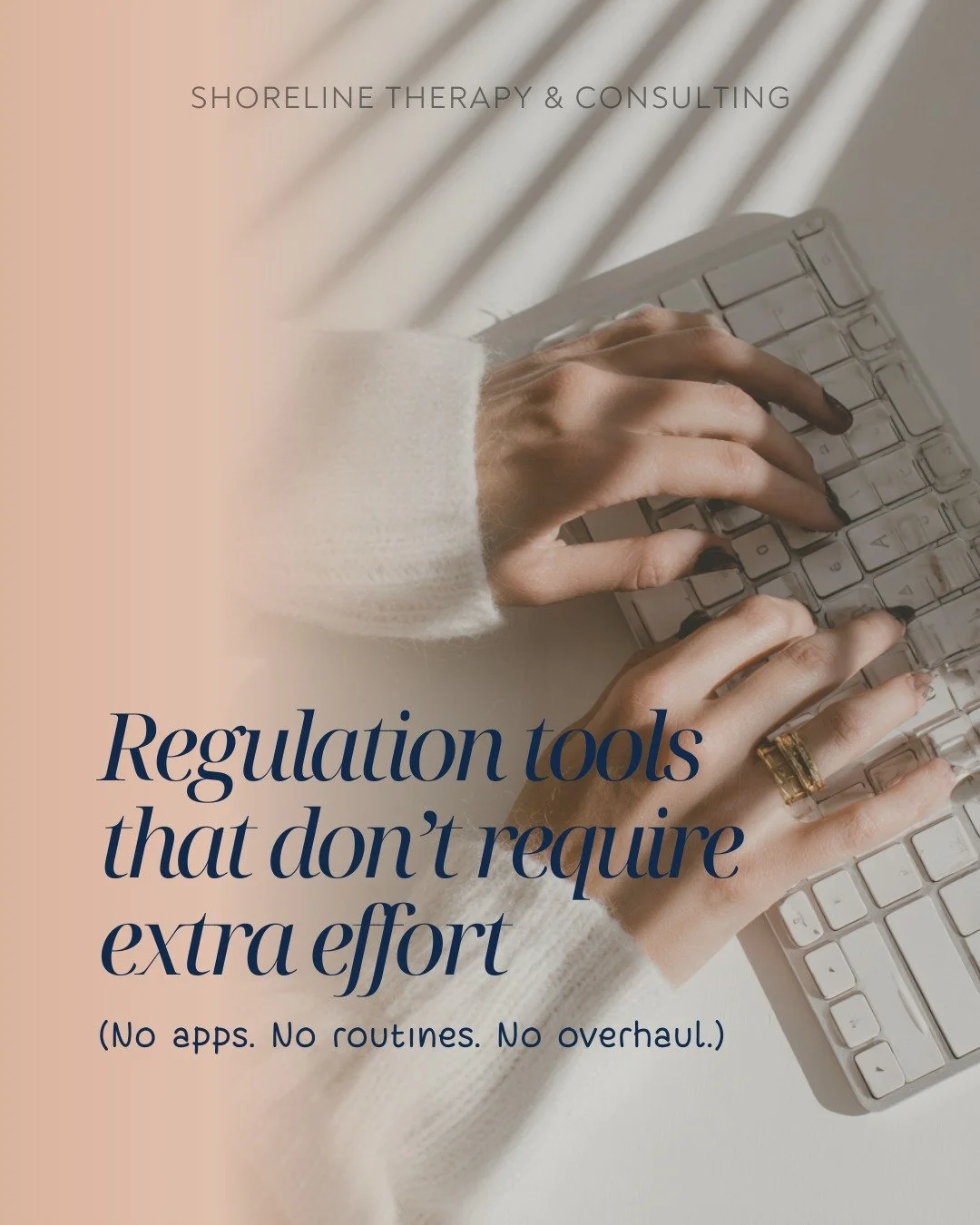 Regulation tools that don&rsquo;t require extra effort.
Regulation doesn&rsquo;t have to mean adding more to your plate.

It often works best when it&rsquo;s simple, familiar, and already woven into your day.

Some low-effort ways to support your ner
