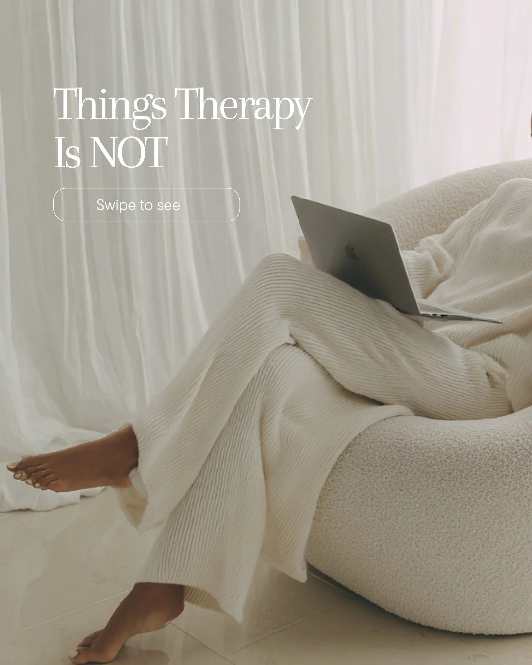 There are a lot of misconceptions about therapy.

It&rsquo;s not a quick burst of motivation.
It&rsquo;s not someone telling you what to do with your life.
And it&rsquo;s definitely not pretending everything is positive.

Real therapy is slower than 